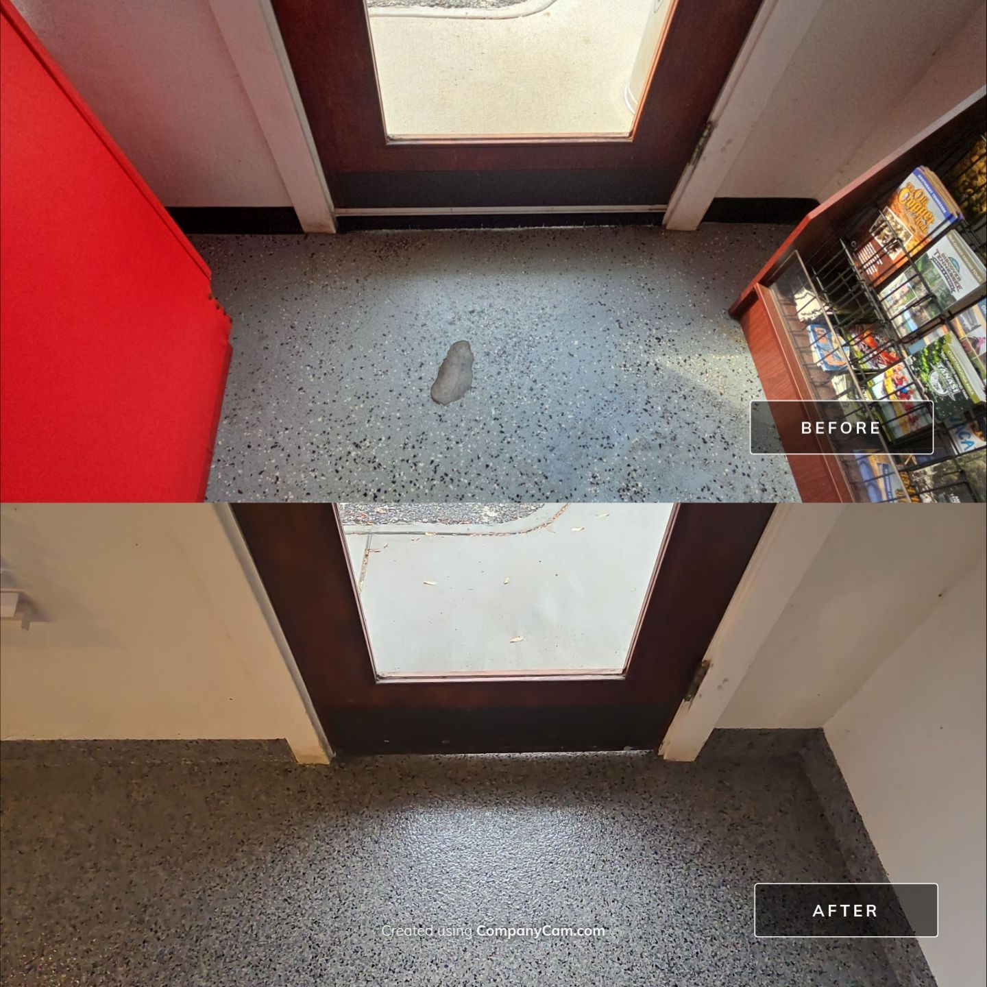 Check it out! Steelwheel Corner gets a new floor! by Elite Floor Solutions