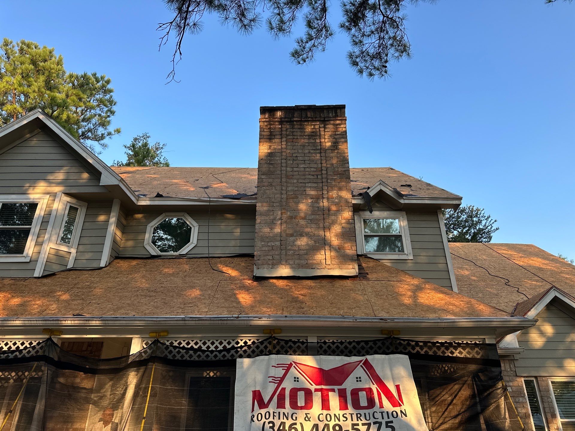 Project in Houston by Motion Roofing