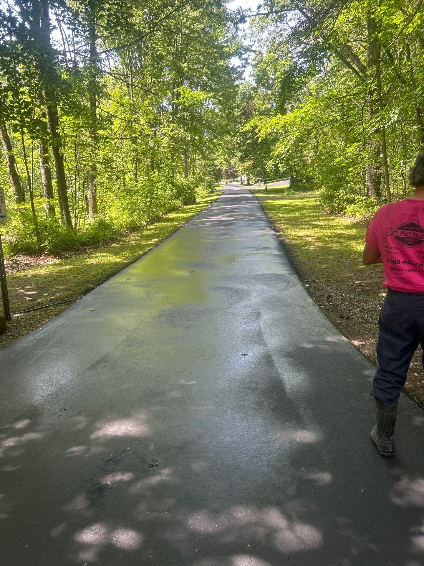 High end residential driveway by Quality Asphalt & Maintenance LLC