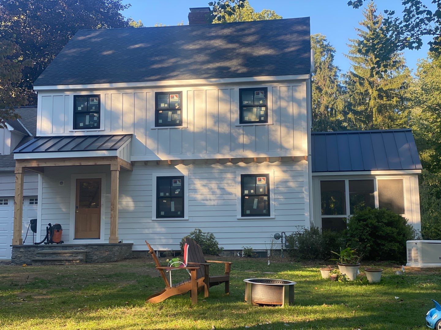 Standing Seam Metal Roof using Aluminum 032GA color Matte Black by CMNG LLC