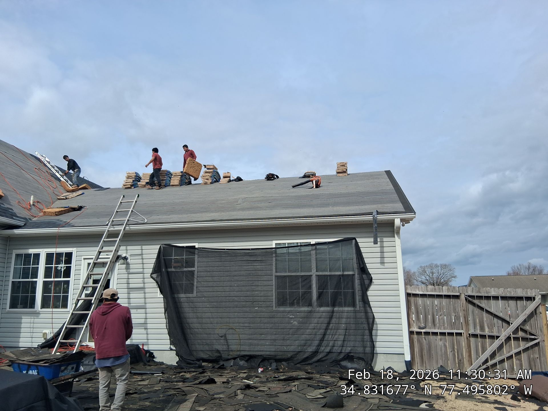 FORTIFIED Roof Installation in Jacksonville NC | CertainTeed Landmark AR Charcoal Black Shingles by RGR Construction and Roofing, LLC