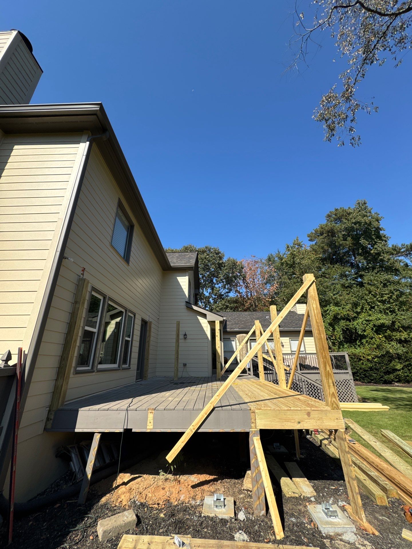 Custom Multi-Level Composite Deck and Screened-In Porch in Marietta by Swift Home Renovations