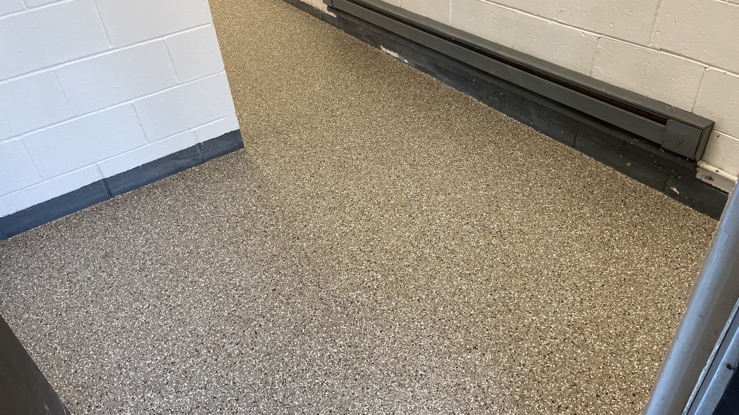 Park Restroom Floors using Pebble Beach by Your1DayFloor.com
