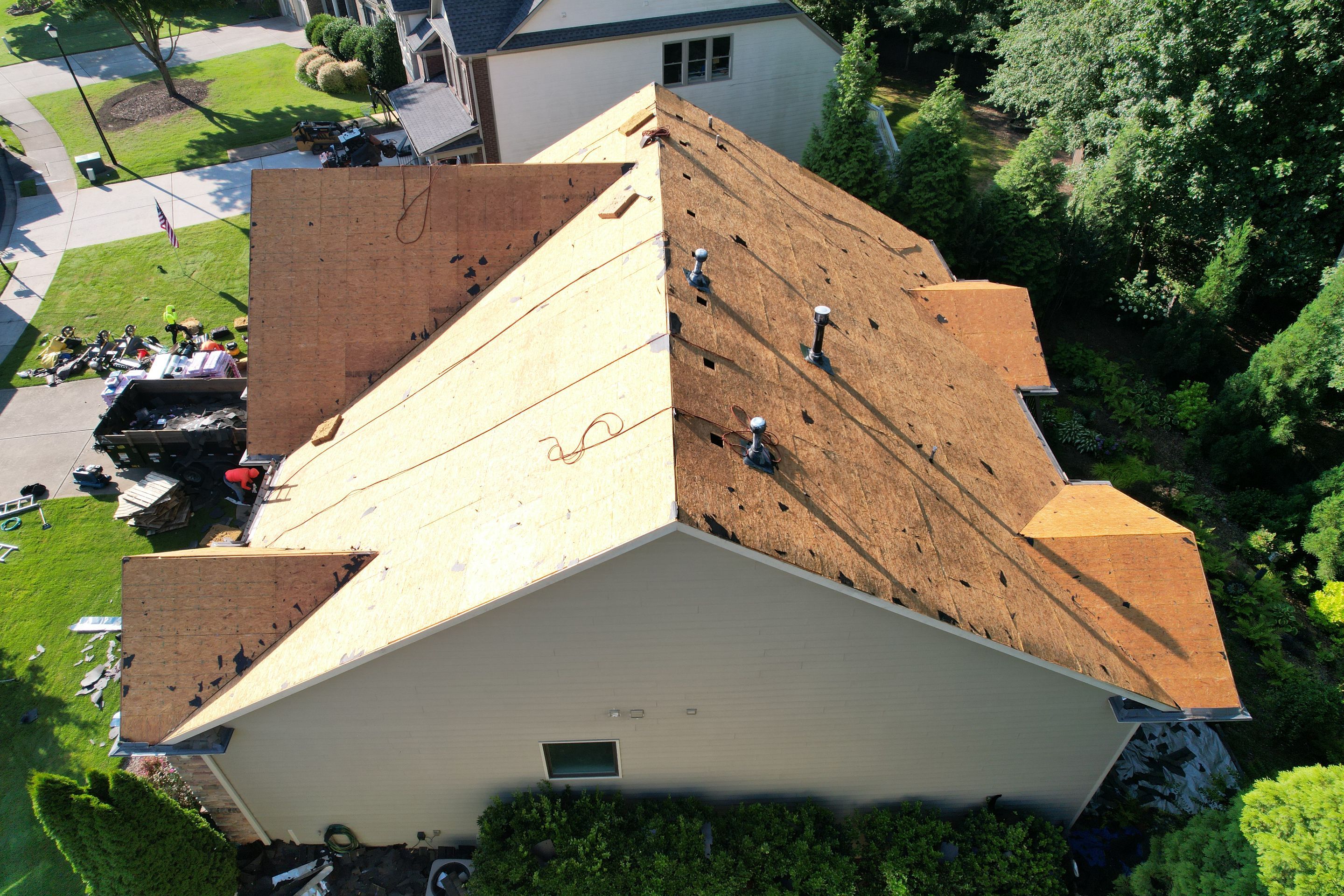 Residential Roofing Installation using Owens Corning Quary Gray by Inspector Roofing and Restoration