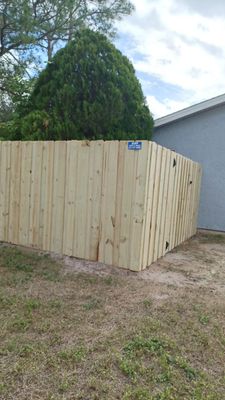 North Port, FL 6ft. Tall Treated Board on Board Privacy Fence