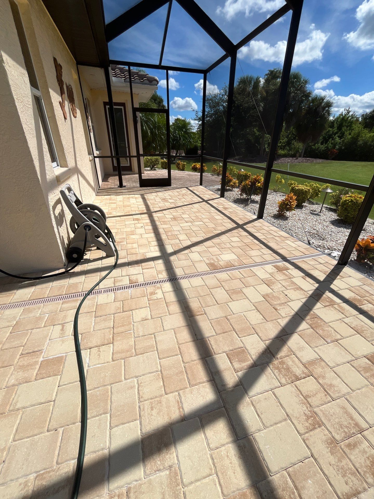 Custom Tan Paver Pool Deck and Patio in Sun City Center by Supreme Paver Experts