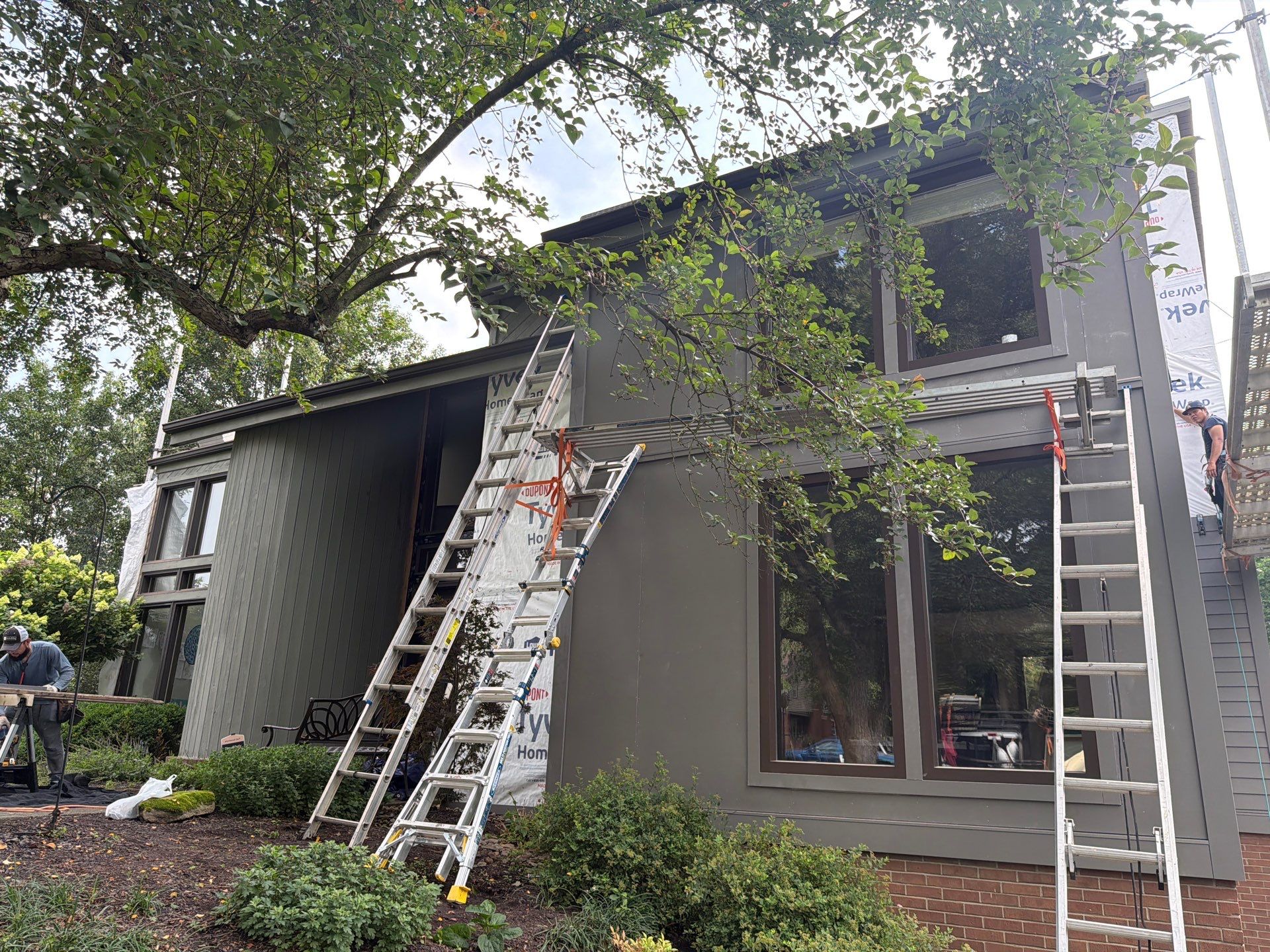 James Hardie Lap & Board and Batten in Aged Pewter at Allison Park by Ideal Siding Pittsburgh