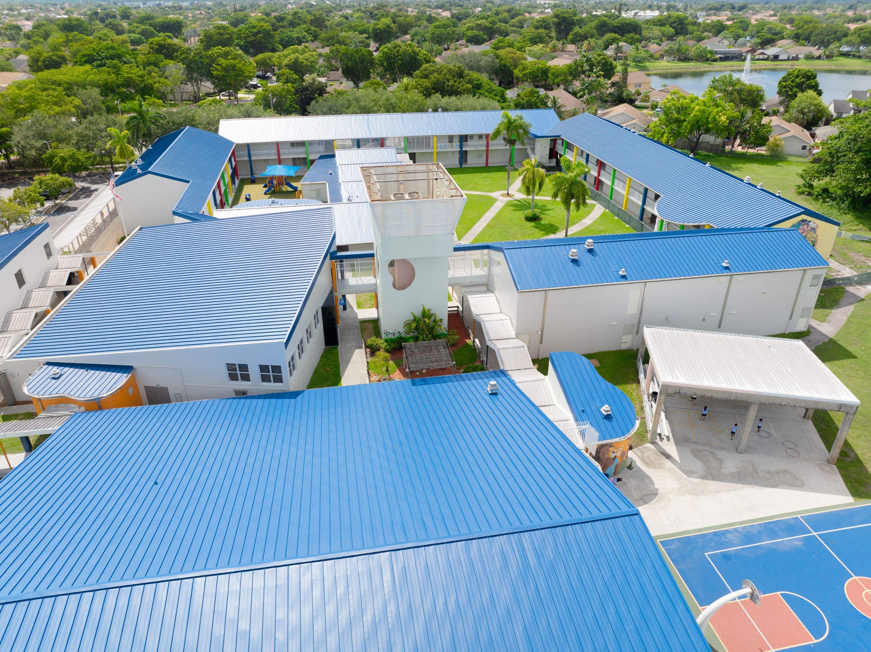 24ga 1.5" Mechanical Seam Slate Blue by Total Roofing System The Metal Roof Experts