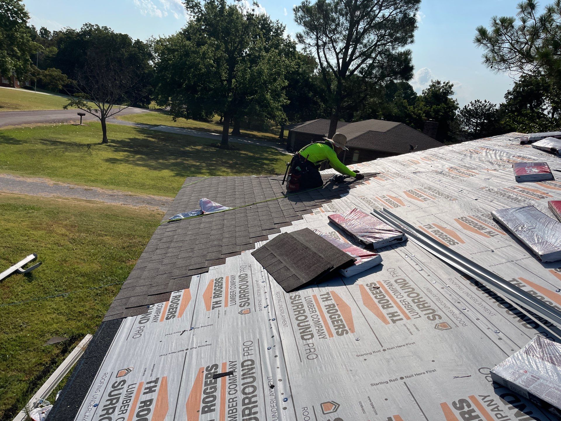 GAF Timberline Architectural Shingle Roof Replacement in Wynnewood by BANA Roofing and Solar Supply