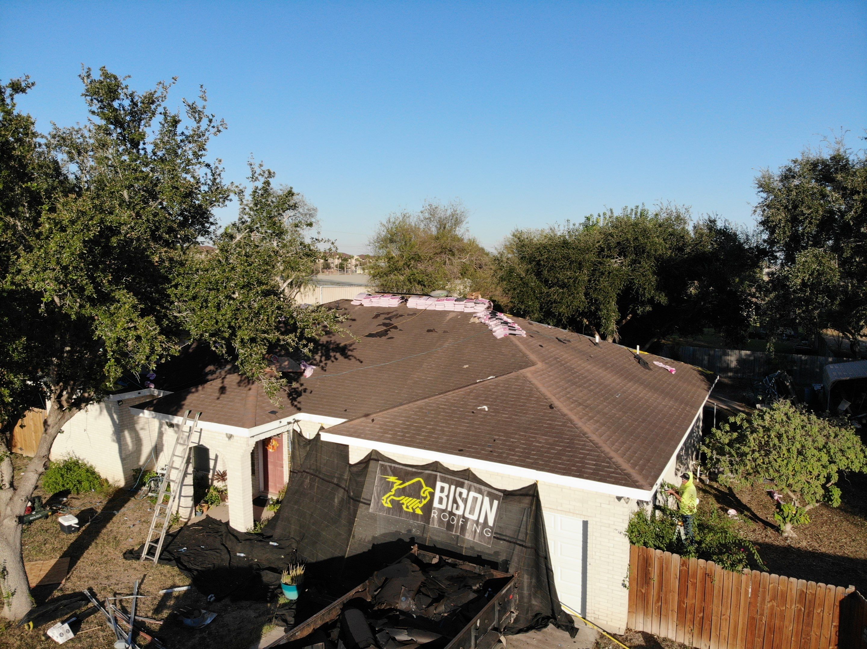 Residential Roof In Edinburg  by Bison Roofing  