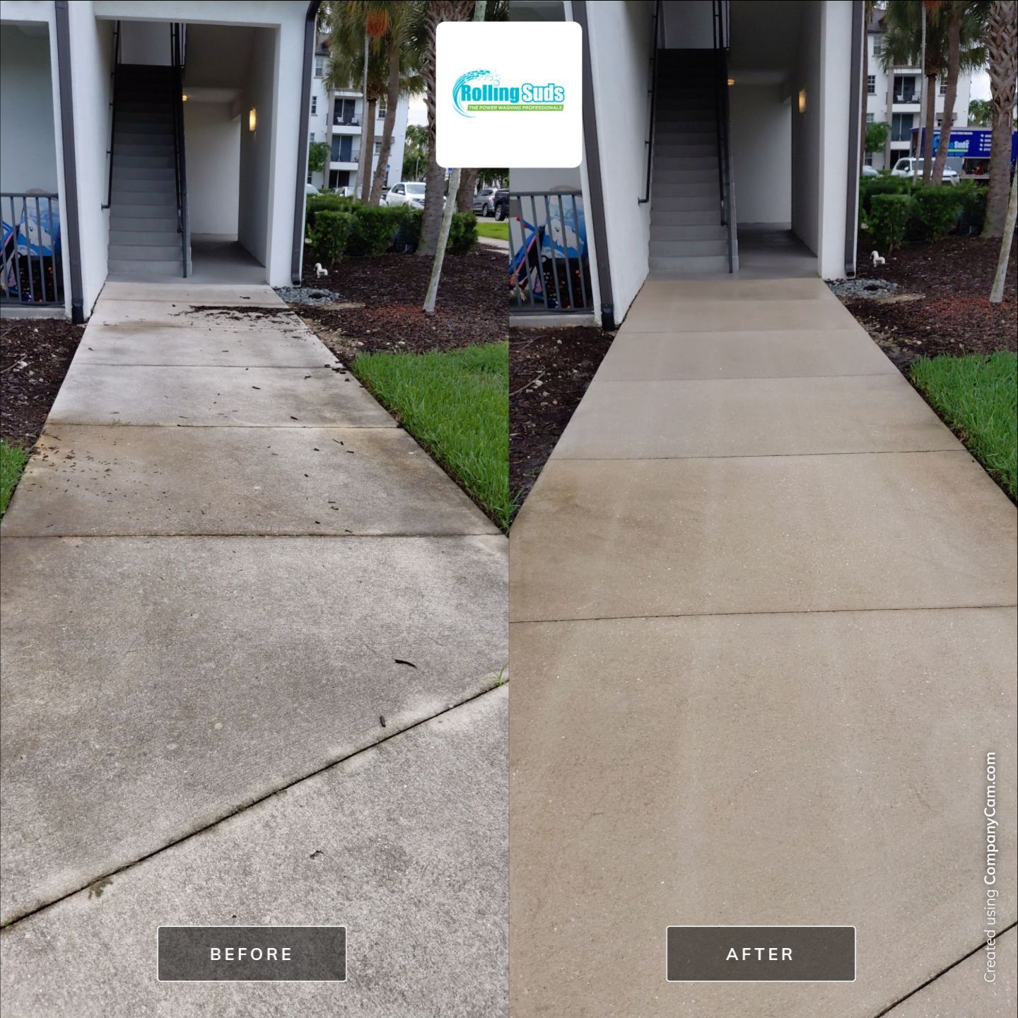 Apartment Flat Work by Rolling Suds Power Washing of Naples - Fort Myers