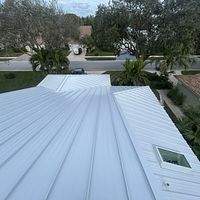 .032 Aluminum 1.5" Mechanical Seam Regal White  by Total Roofing System The Metal Roof Experts
