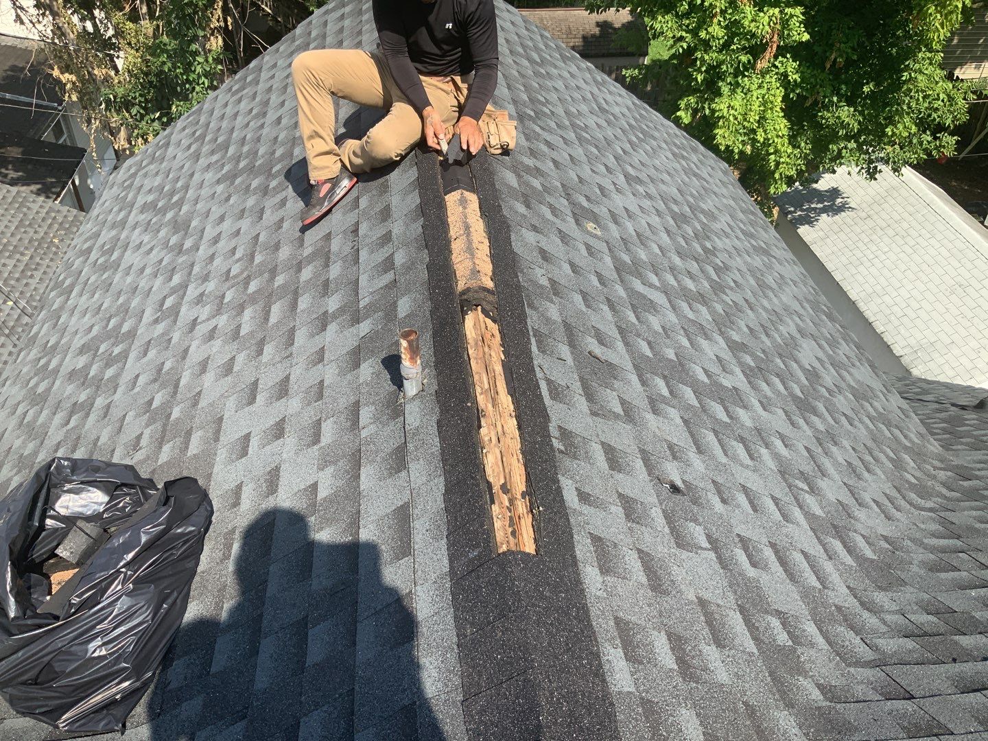 Residential Roofing Repair using Ridge Vent  by Alpha Design Services
