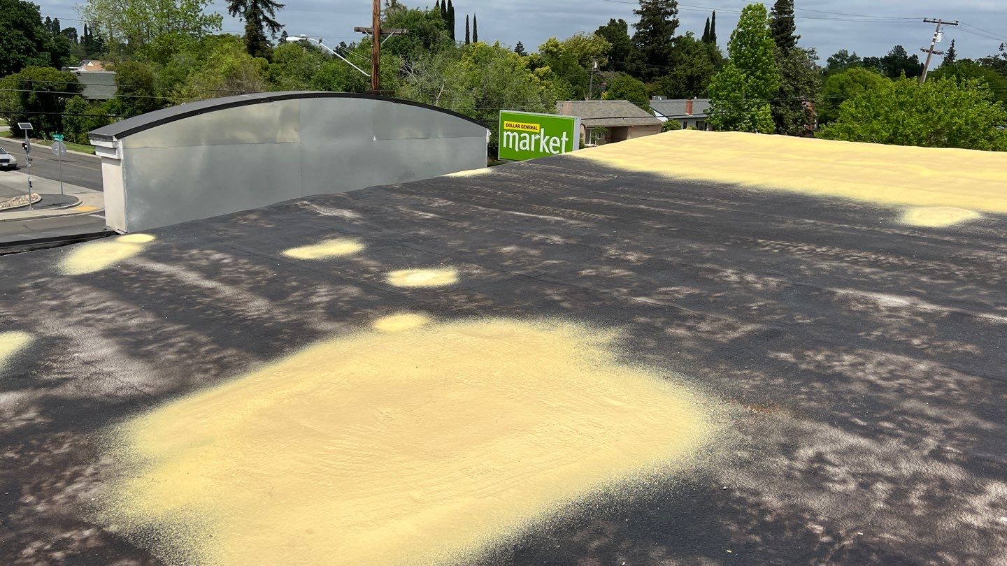 Foam Refurbish using Conklin Benchmark/PUMA XL coatings and spray foam by Straight Edge Roofing Inc