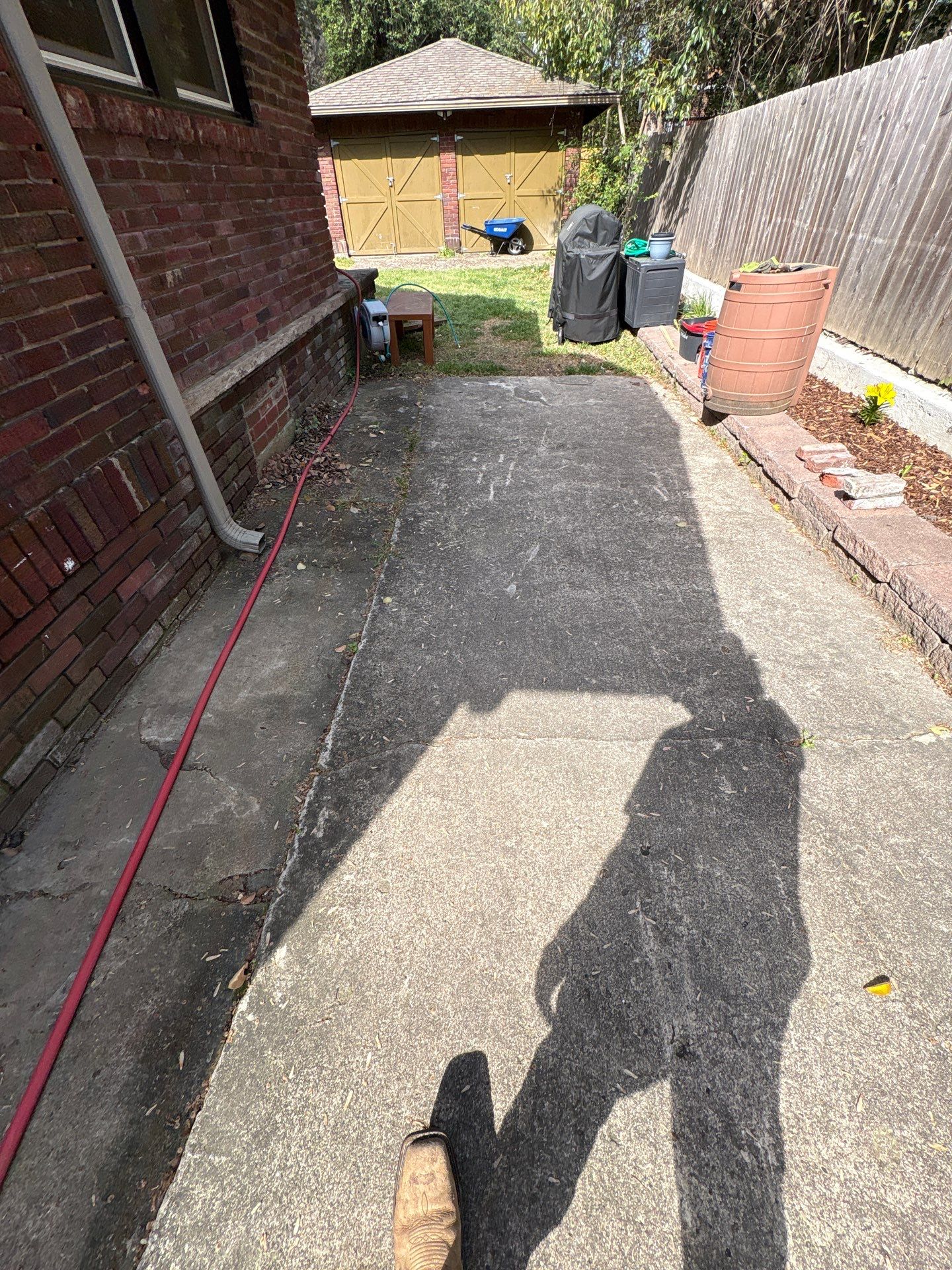 Patio pressure washing and residential driveway surface cleaning