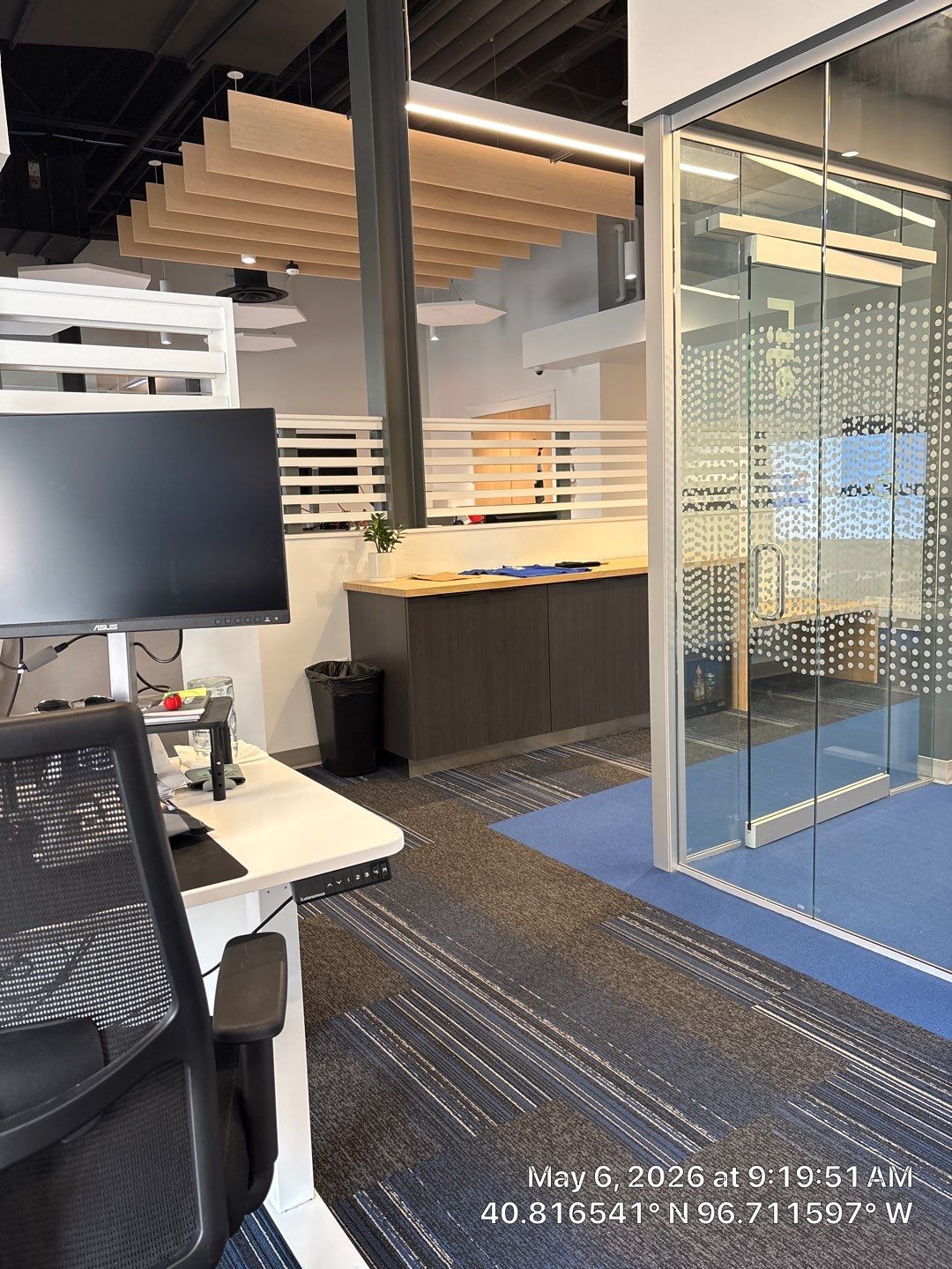 Modern Commercial Office Renovation with Wood Ceiling Baffles in Lincoln by CompanyCam Sales Demo