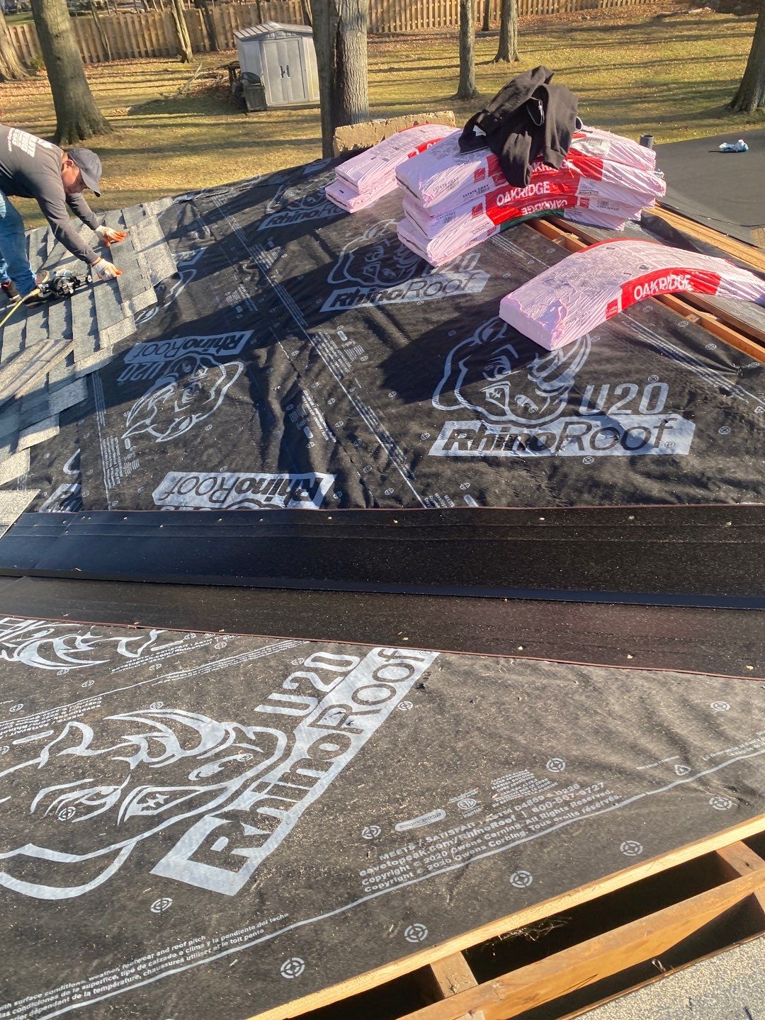 Residential Roofing Installation using Ownens Corning Duration Brownwood by Absolute Roofing and Construction