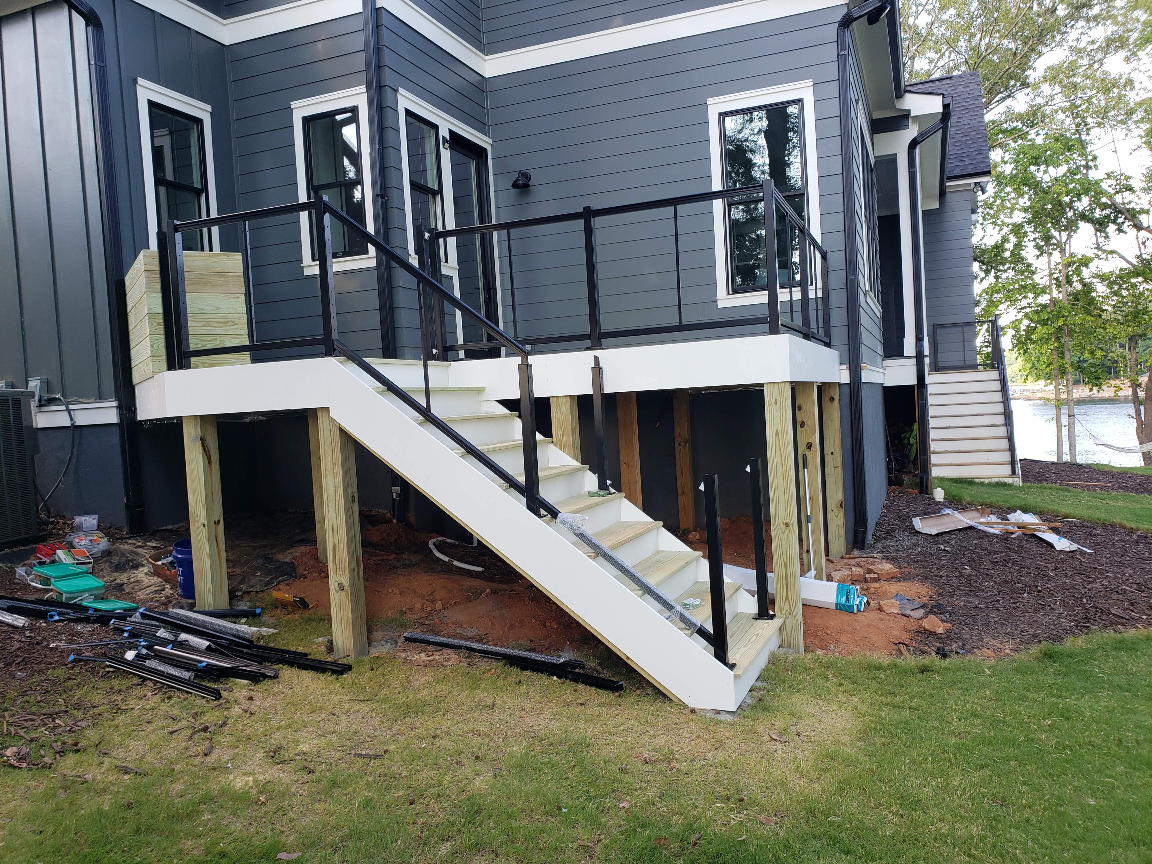 Deck Expansion w/ Cable Railing by A Step Above Handy LLC 