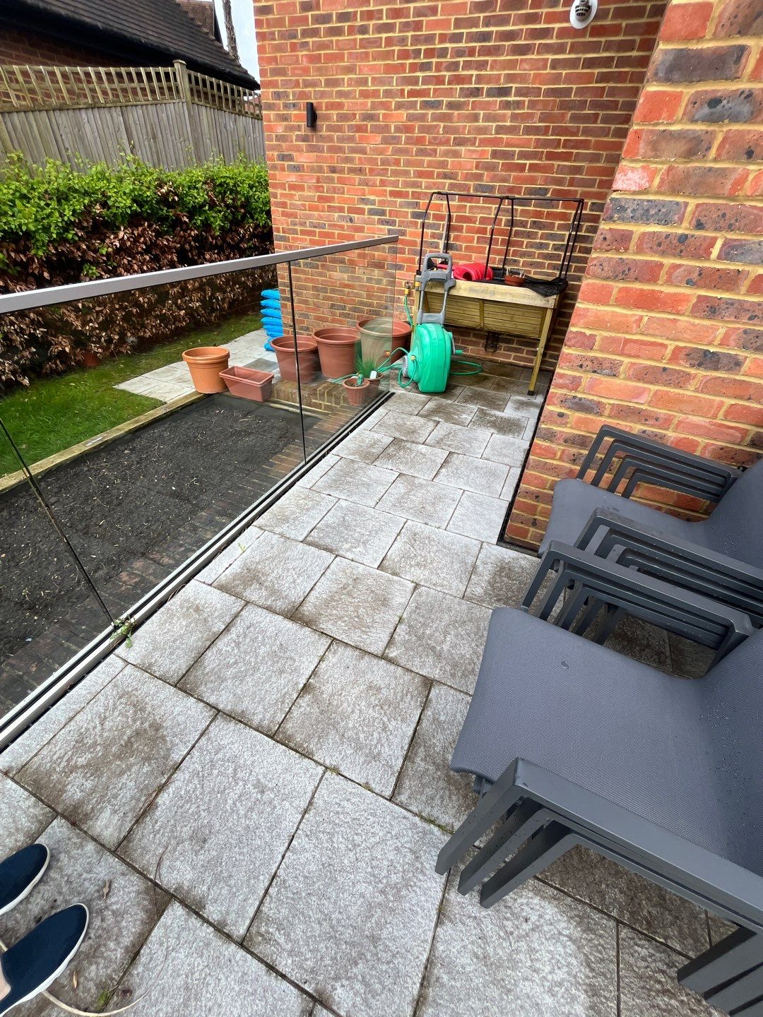 Roof Patio Driveway Clean using Honda 15lpm Low Pressure Washing Machine by Ges Exterior Cleaning ltd