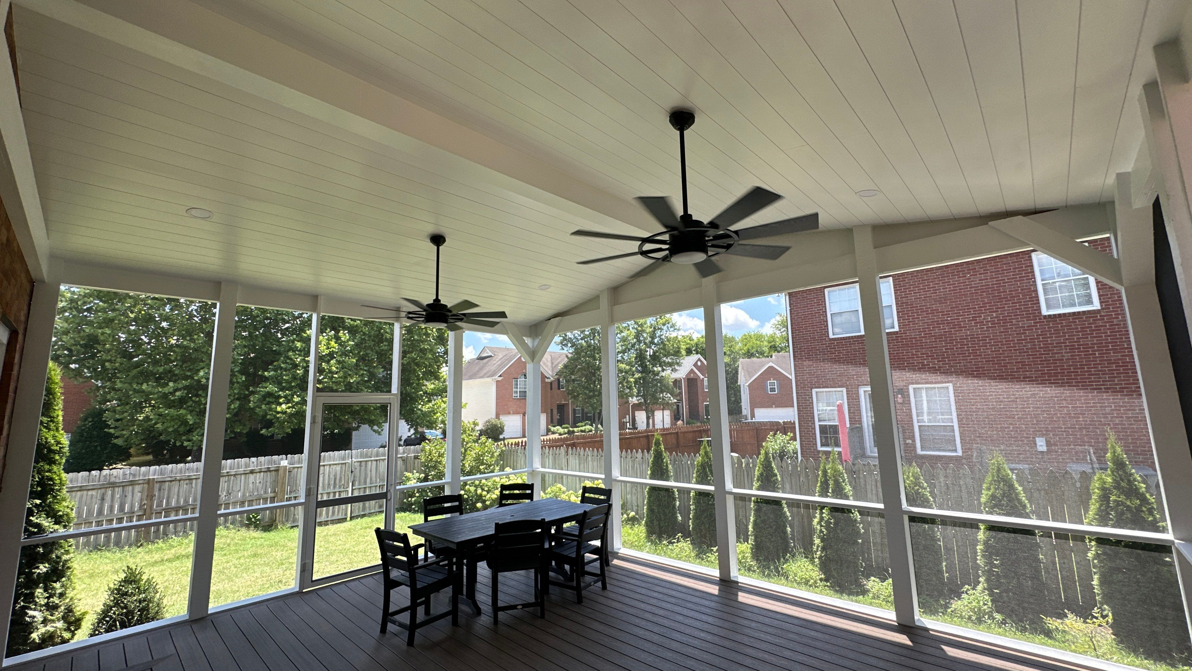 Screened In Porch Build in Franklin by Music City Improvements