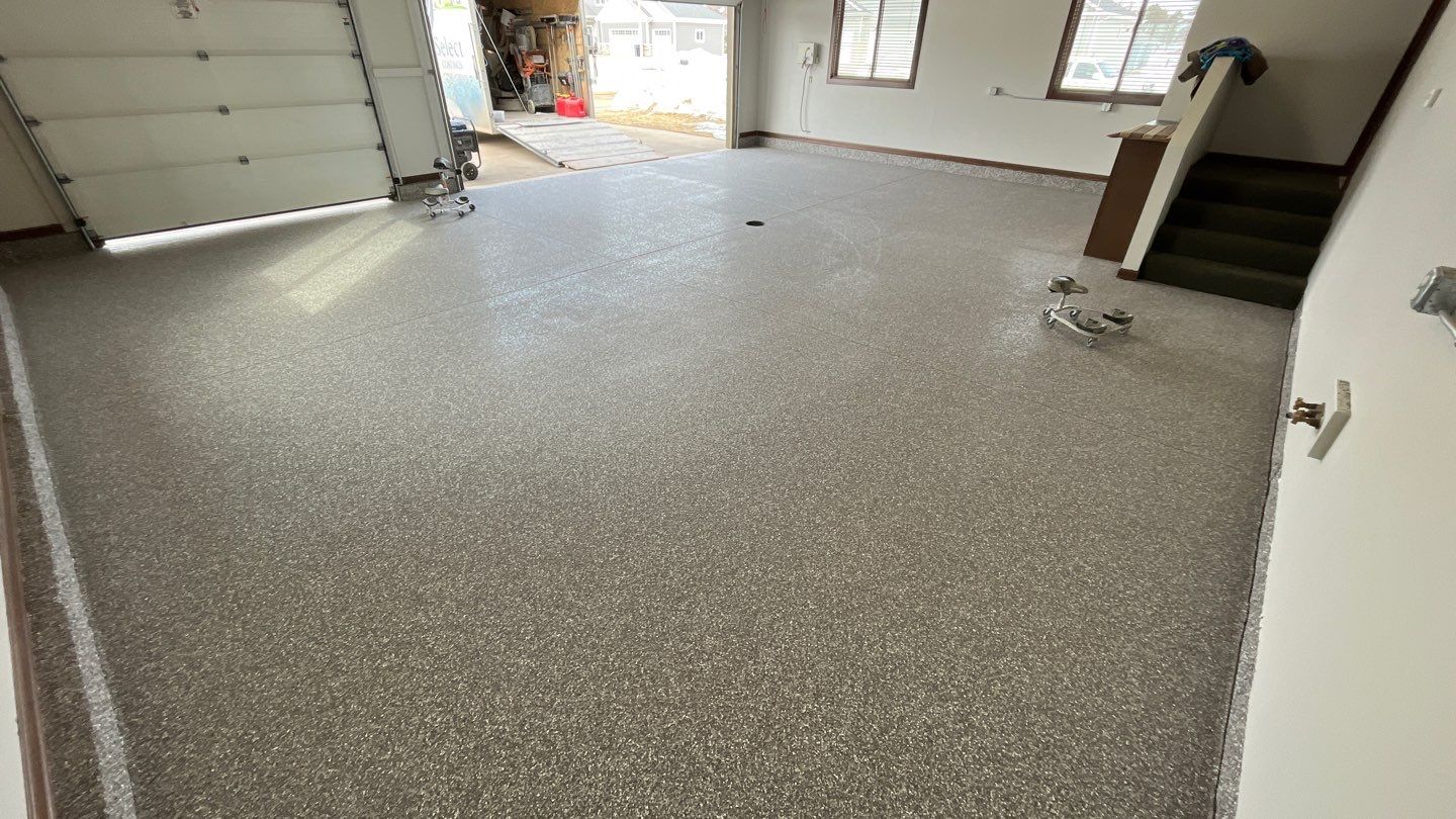 Garage using Silver Creek by Select Painting, Coatings & Garage Cabinets