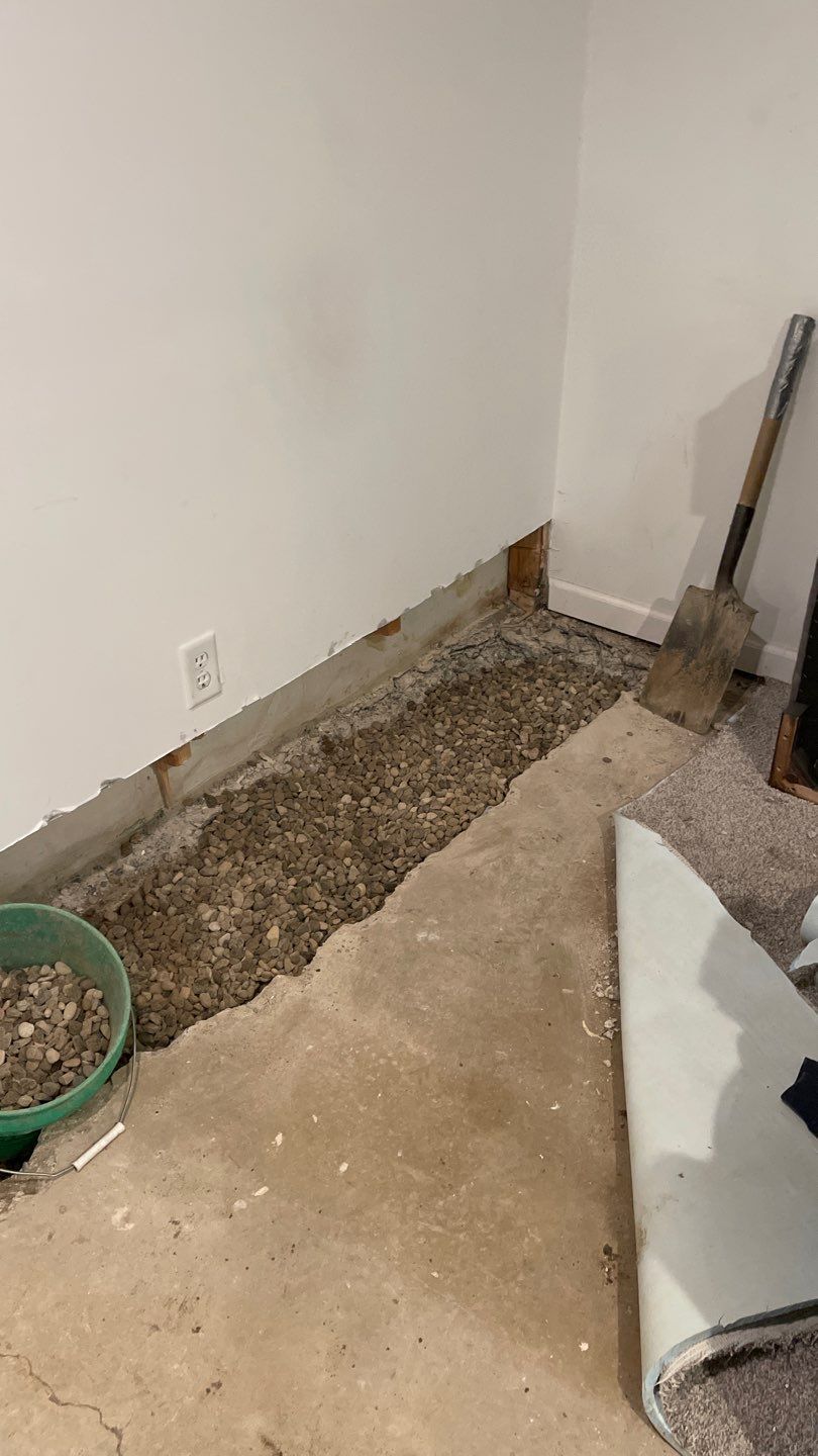 Drain tile & a sump pump for Ruth by Waterproofing Northeast