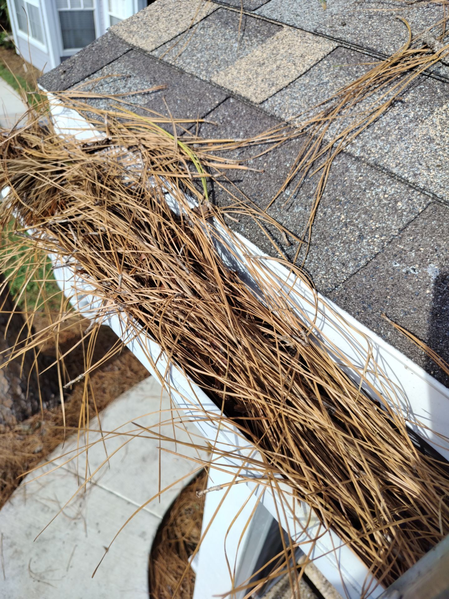 Kissimmee gutter cleaning job, Job done, gutters at a residential location