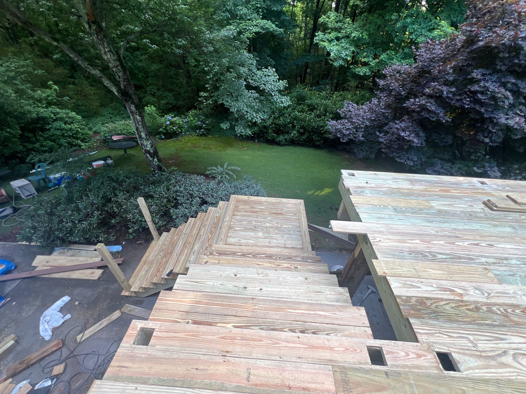 Pressure-Treated Wood Deck Replacement and Staircase Installation in Kennesaw by Swift Home Renovations