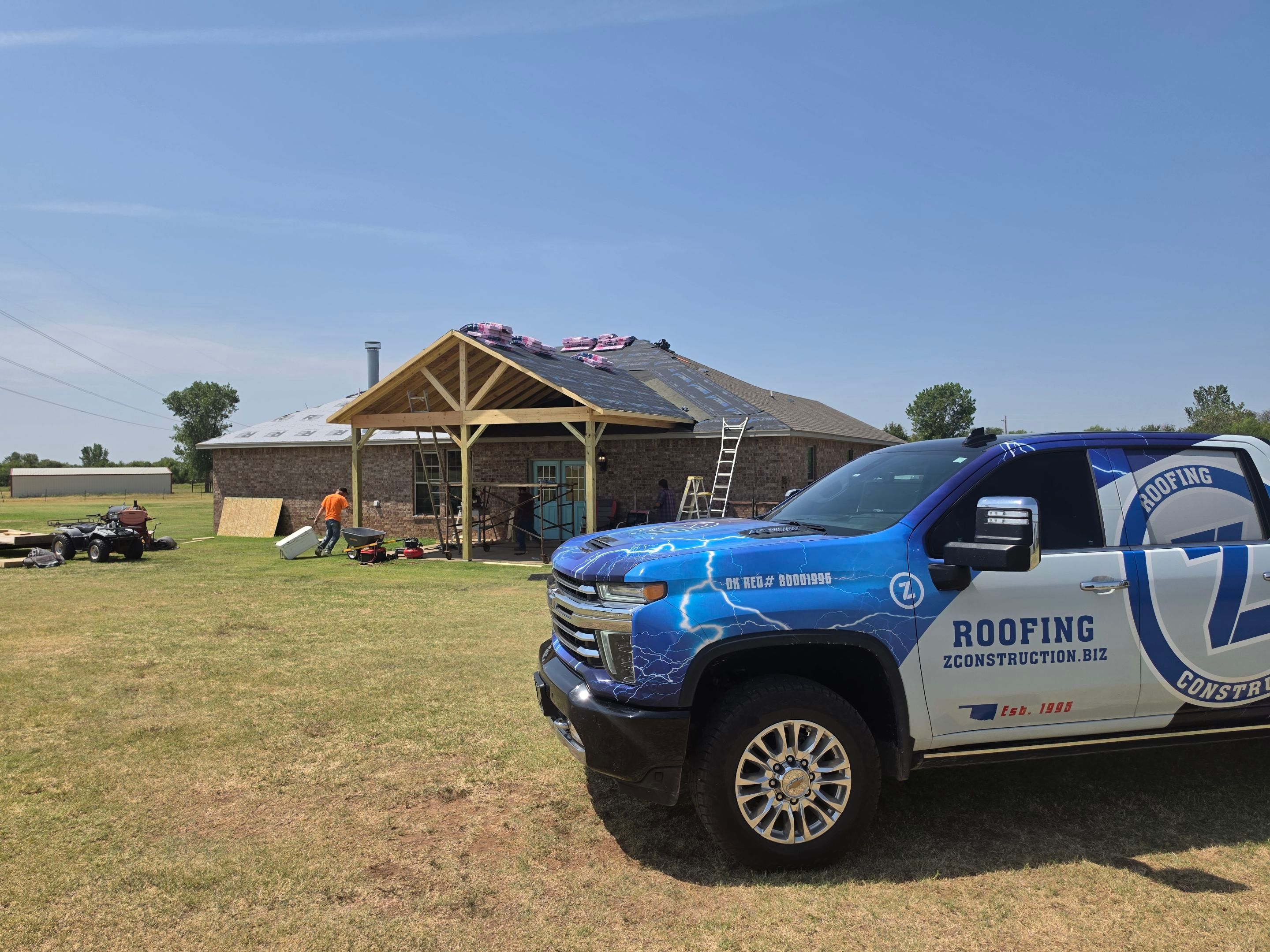 Residential Shingle Roof Replacement and Workshop Roofing in El Reno by Z Construction & Roofing, LLC