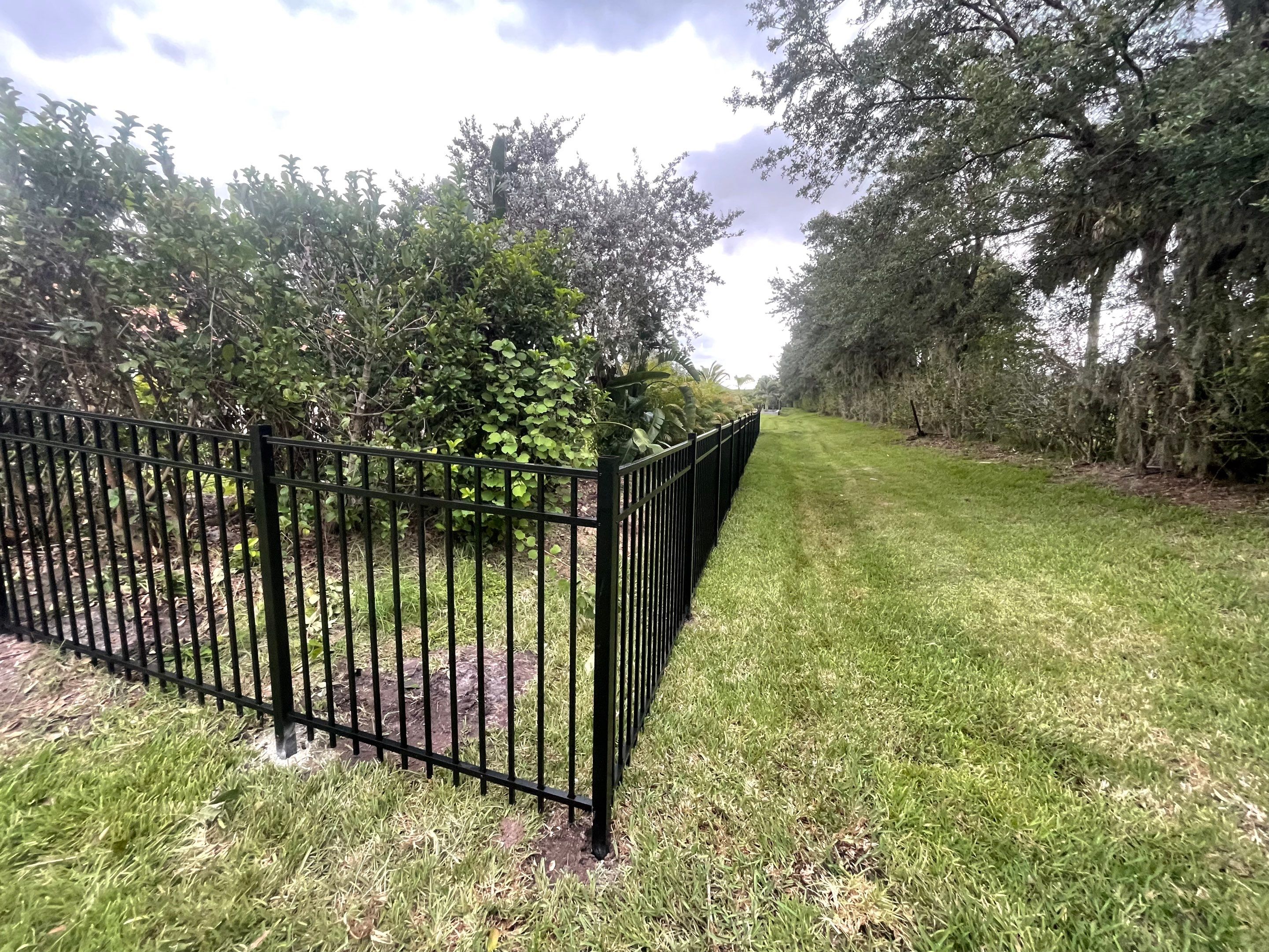 Bradenton, FL 4ft. Tall 3-Rail Black Aluminum Fence by Asap fence and gates, LLC