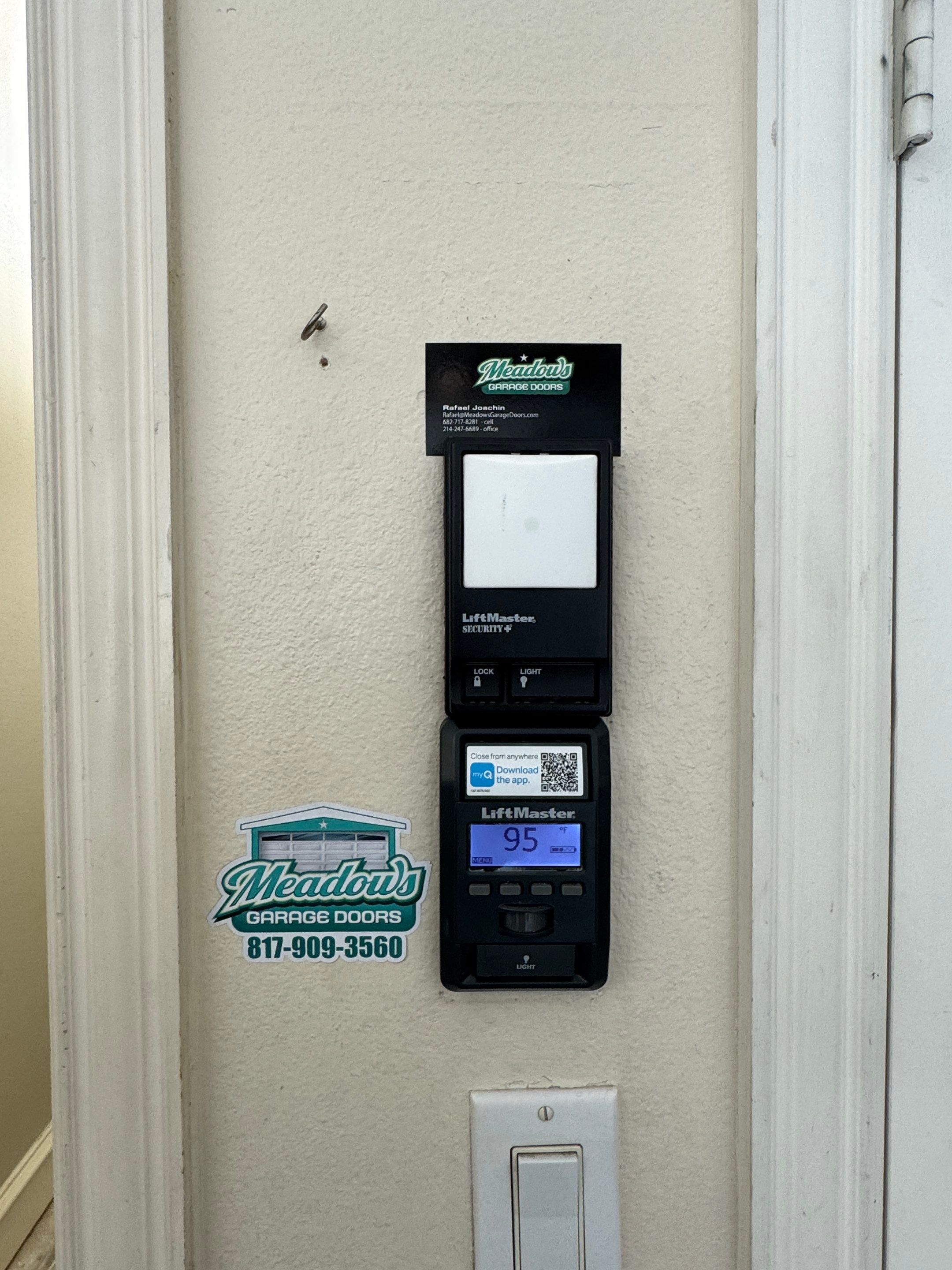 LiftMaster Side Mount Opener and High-Lift Track Installation in Plano by Meadows Garage Doors