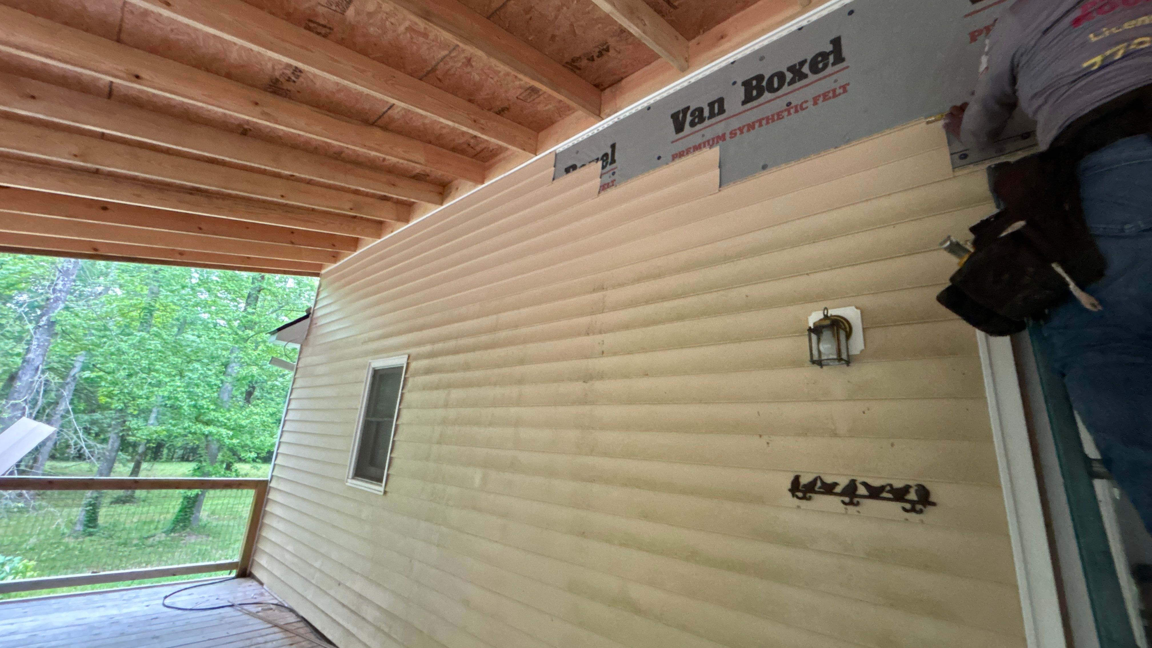 Roof Replacement and cover porch by Deerfield Roofing LLC