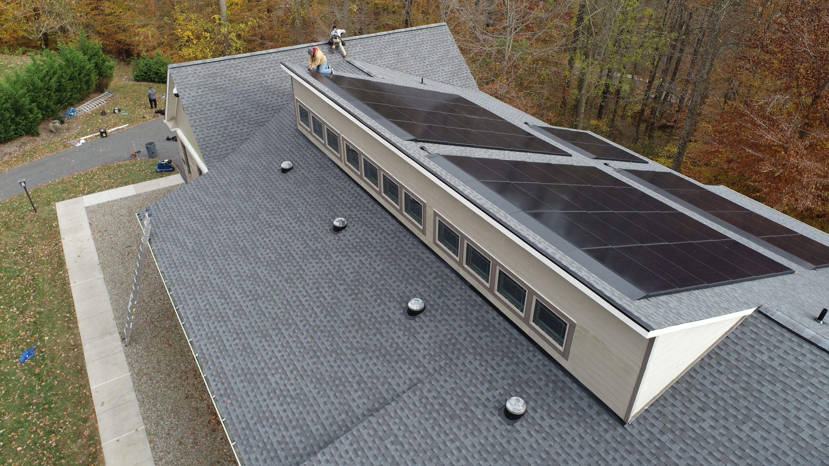 Solar Roof using GAF Decotech integrated panels by American Home Contractors