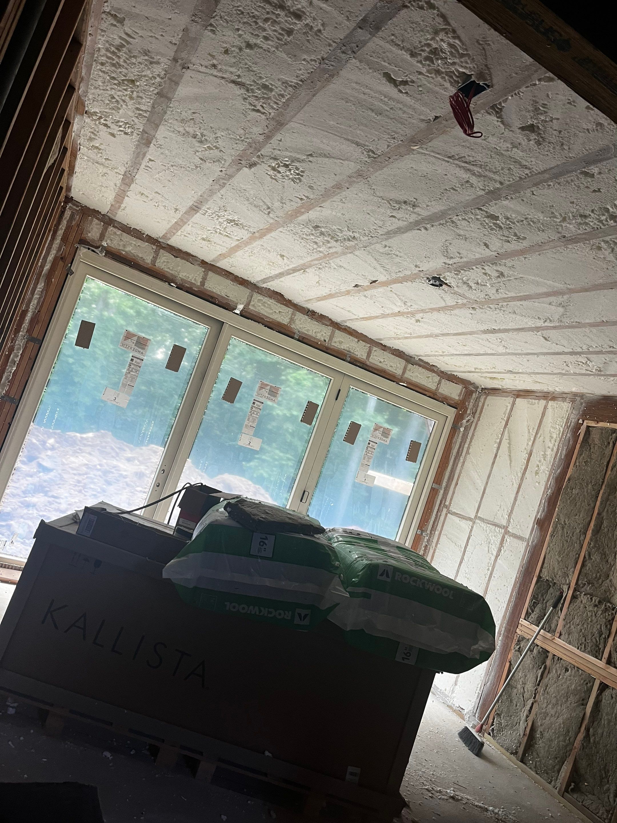 New Home Construction using open cell spray foam by NYS Foam & Energy