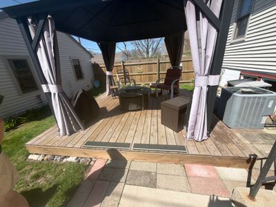 New Wooden Deck and Front Entry Stair Installation in Milwaukee
