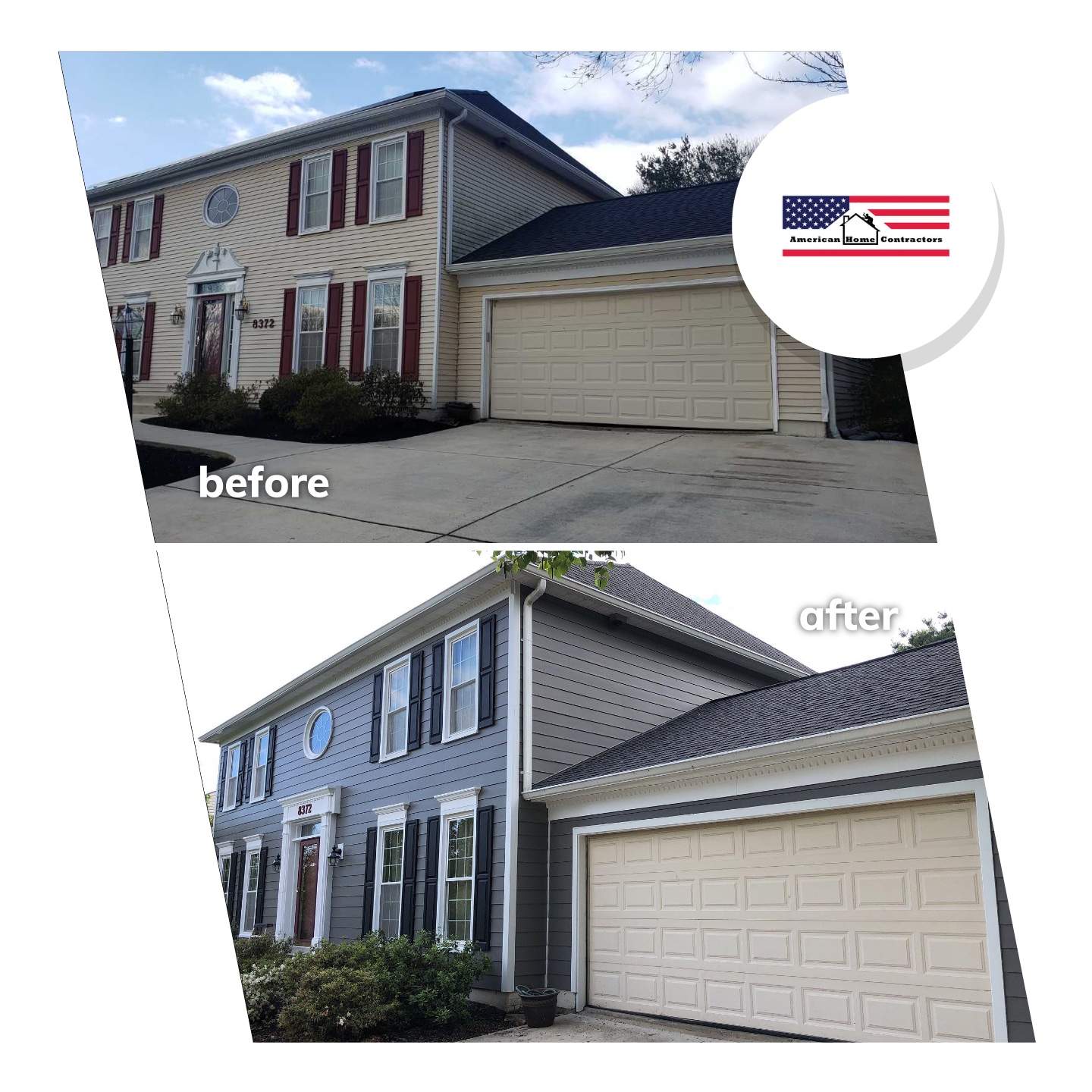 Siding Replacement using James Hardie siding by American Home Contractors