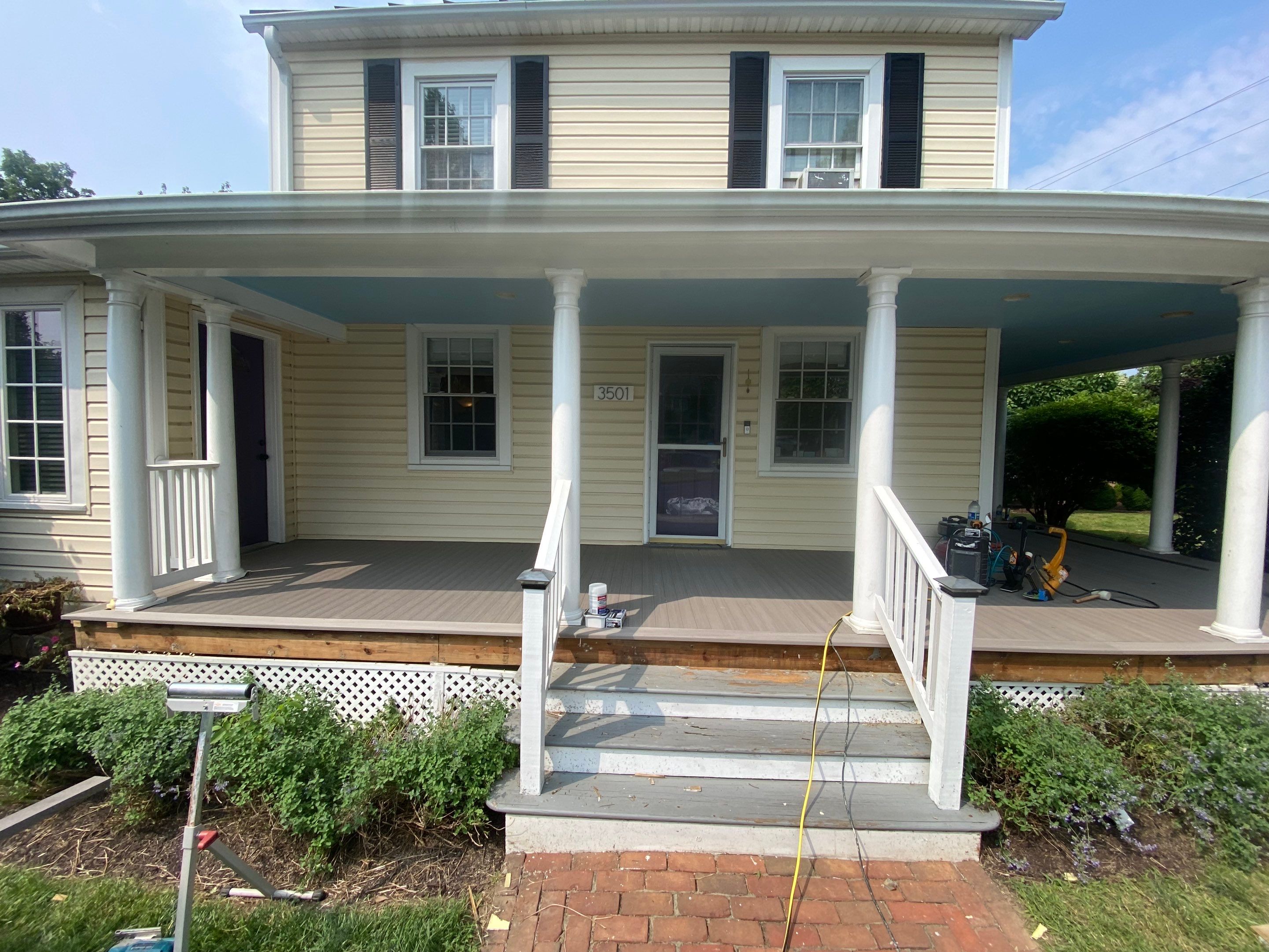 Front Porch Transformation using Timbertech Decking by The Smet Companies, LLC
