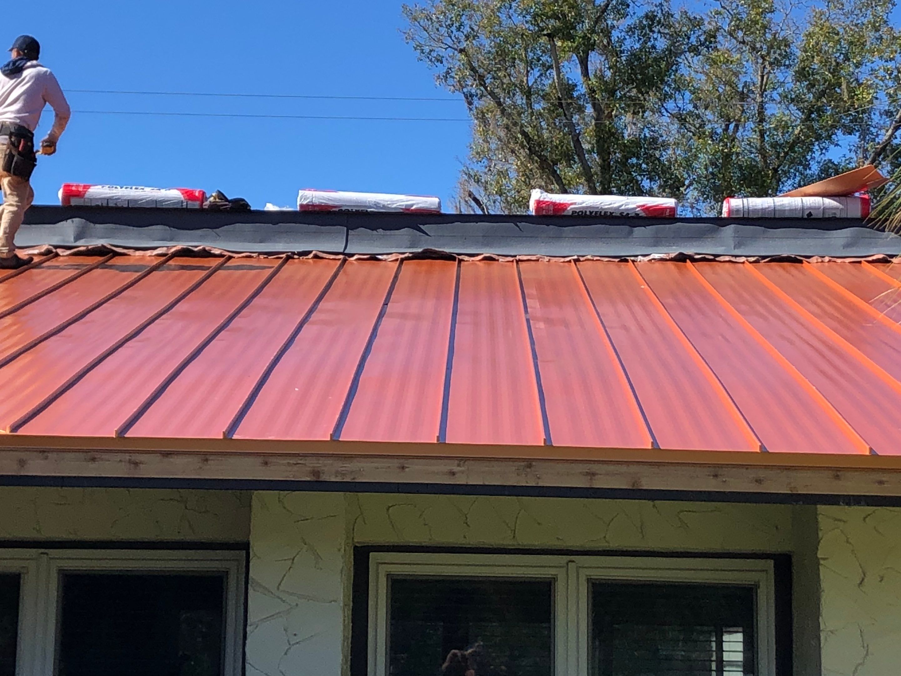 Residential Re-Roof using MS Metals, Copper Penny, Standing Seam. by First Due Roofing