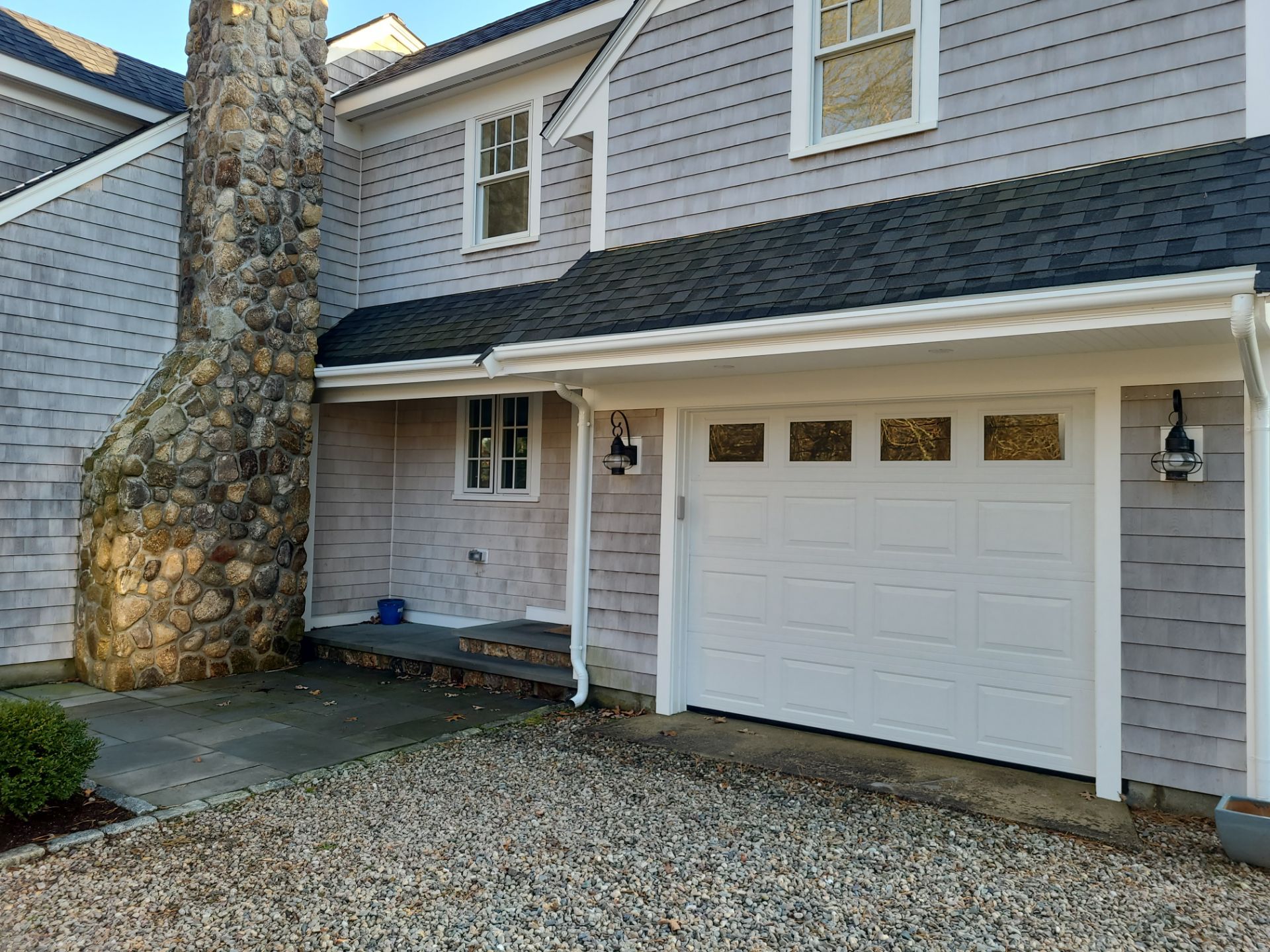 Gutter Installation using 4x5 FiberGlass Gutter with Moulding in Dennis, MA. by Gutter Pro Enterprises