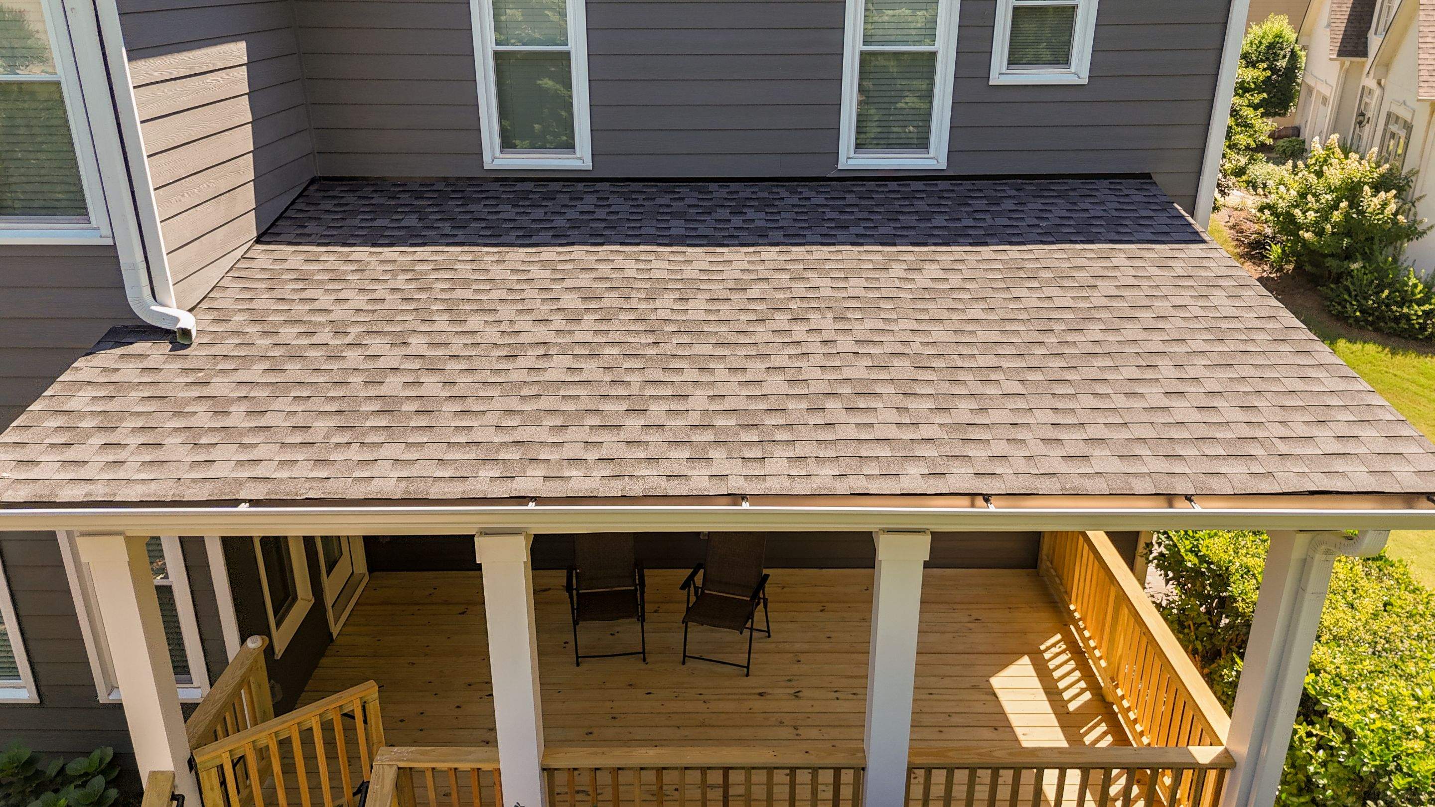 Roswell, GA Wood Deck and Covered Porch Build  by Nelson Exteriors 