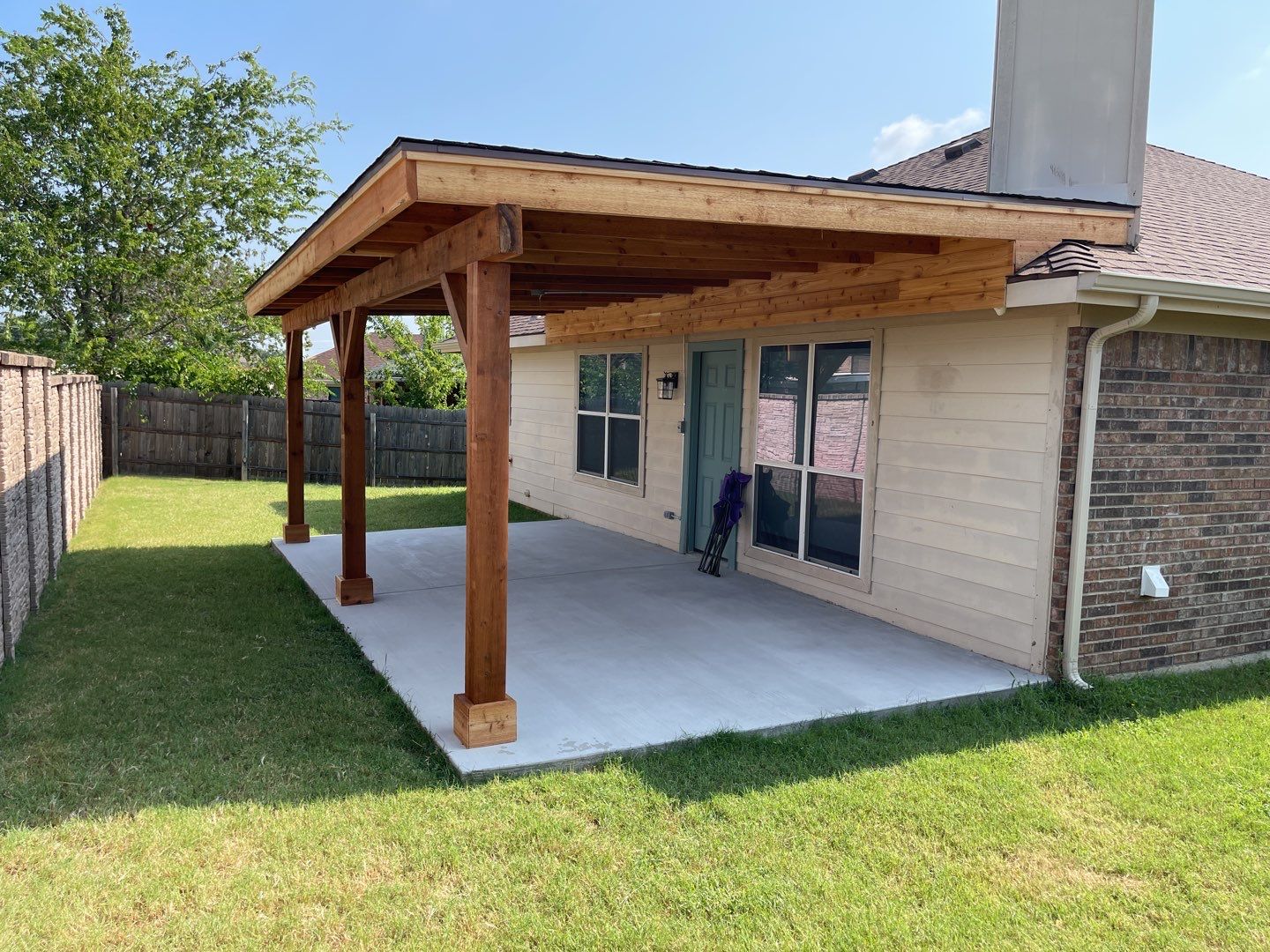 New Patio Addition for a current Client by First United Roofing & Construction