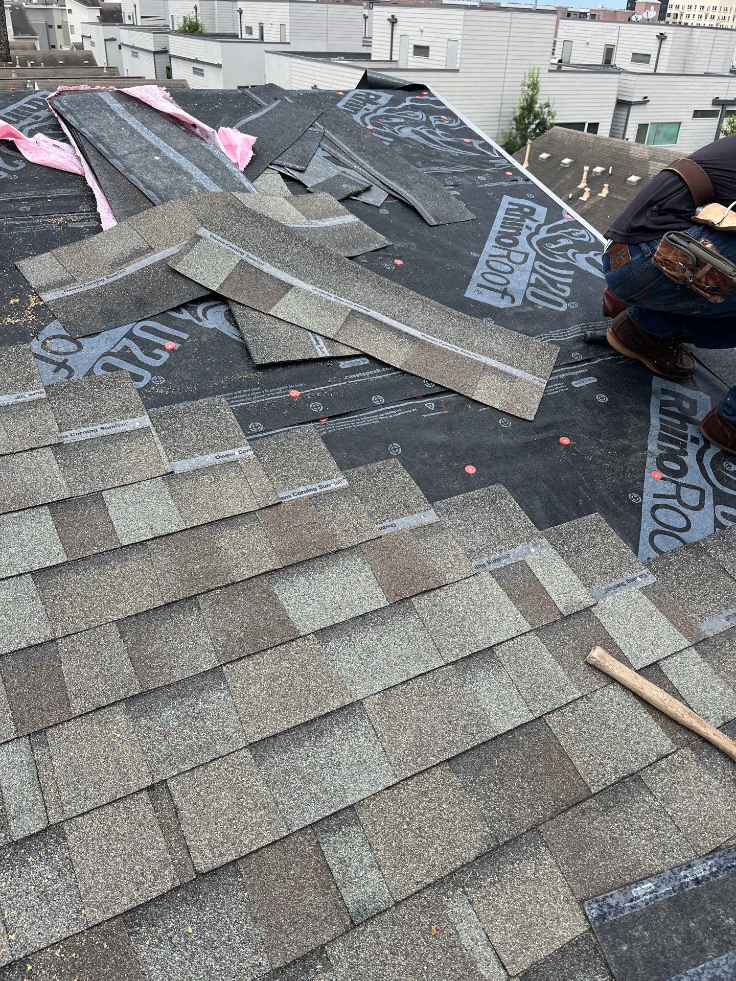 Residential Roofing Installation using Owen's Corning Duration (Lifetime) Shingles by Roof Repair Company
