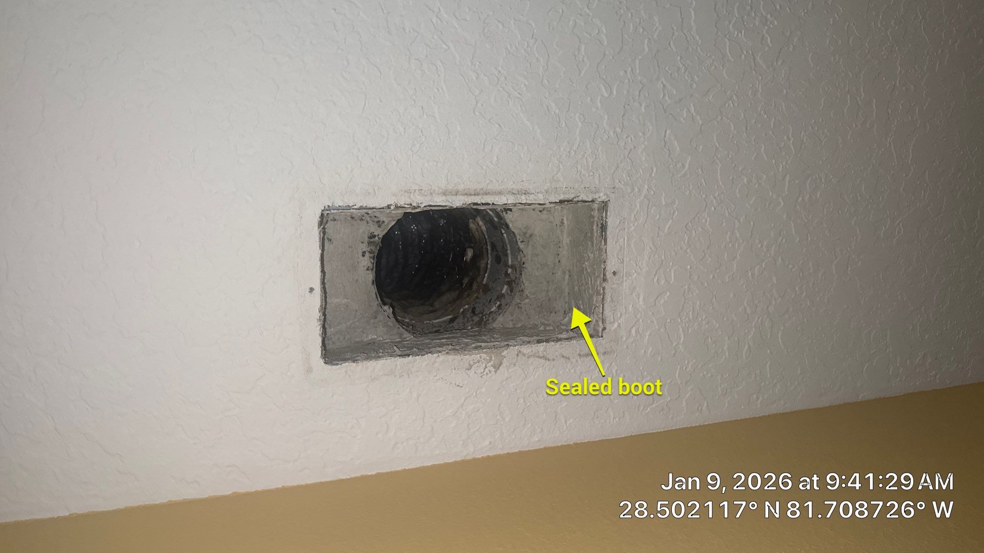 Air Duct Dryer Vent Cleaning Encapsulation Dryer Vent Repair in Clermont by Hygienic Air, Inc