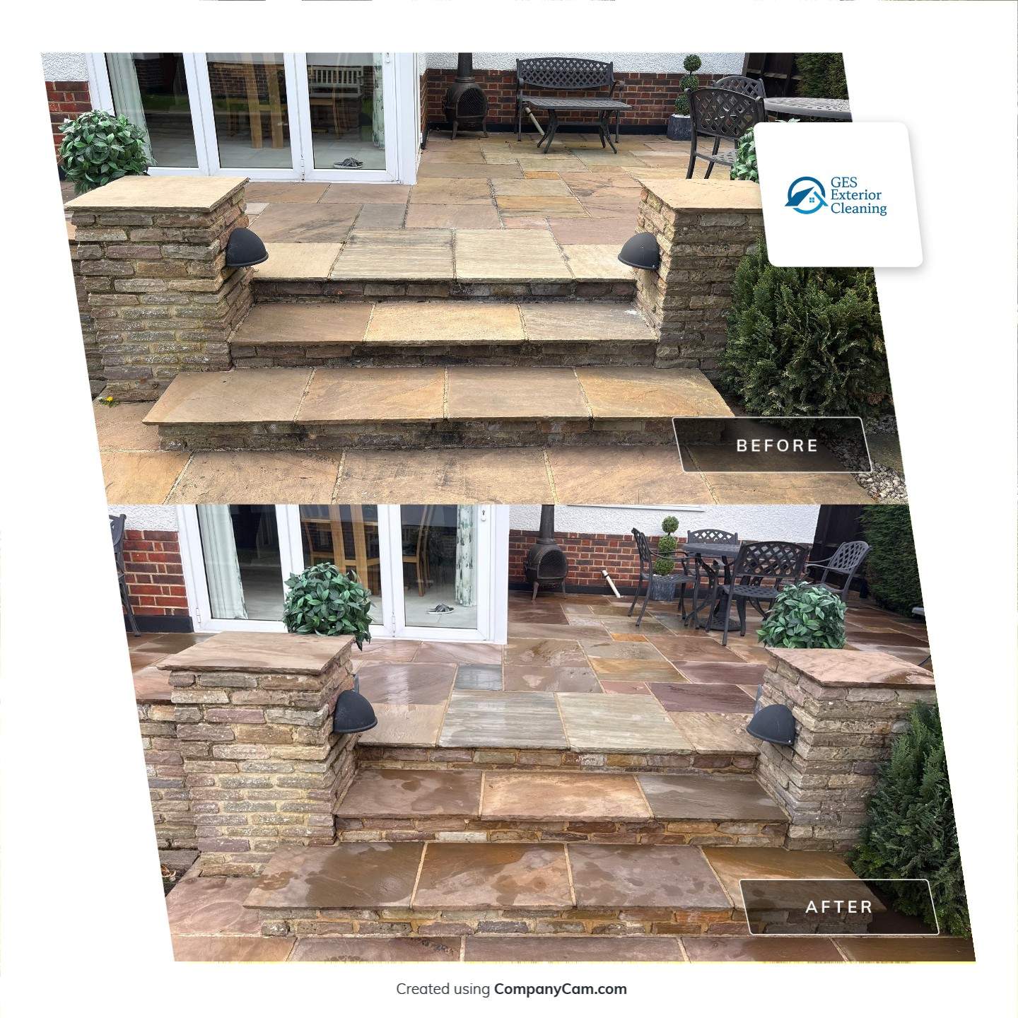 Patio and Lean to clean Epsom by Ges Exterior Cleaning ltd