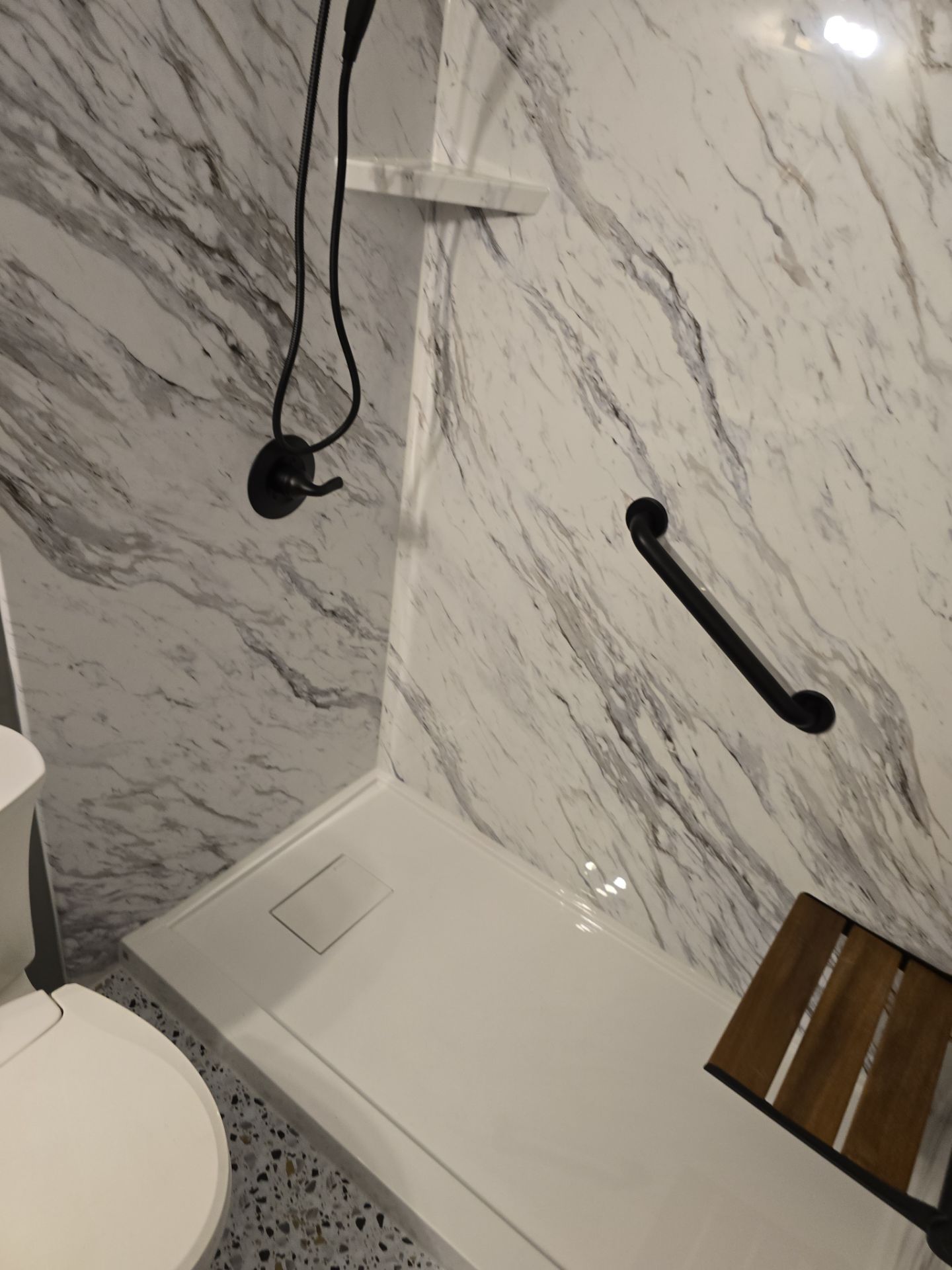 Beautiful tub to shower! by The Shower Company