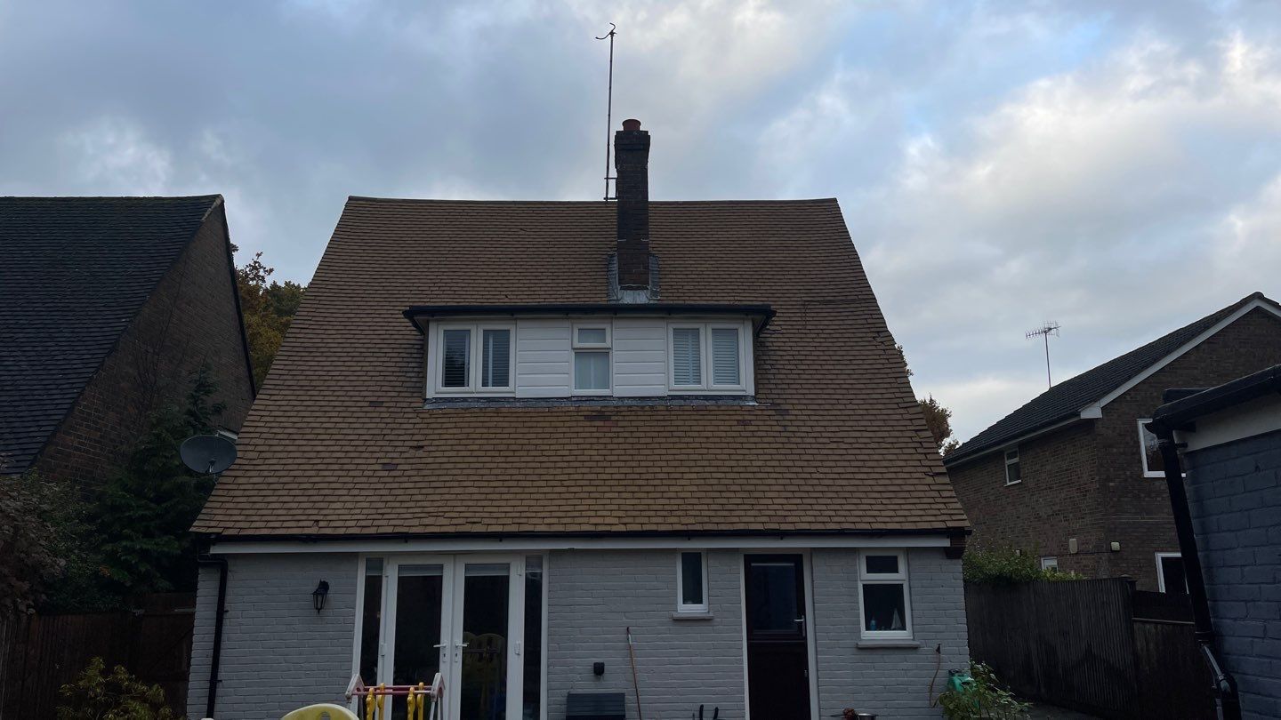 Roof Clean - Biocide Treatment using Honda 15lpm Low Pressure Washing Machine by Ges Exterior Cleaning ltd