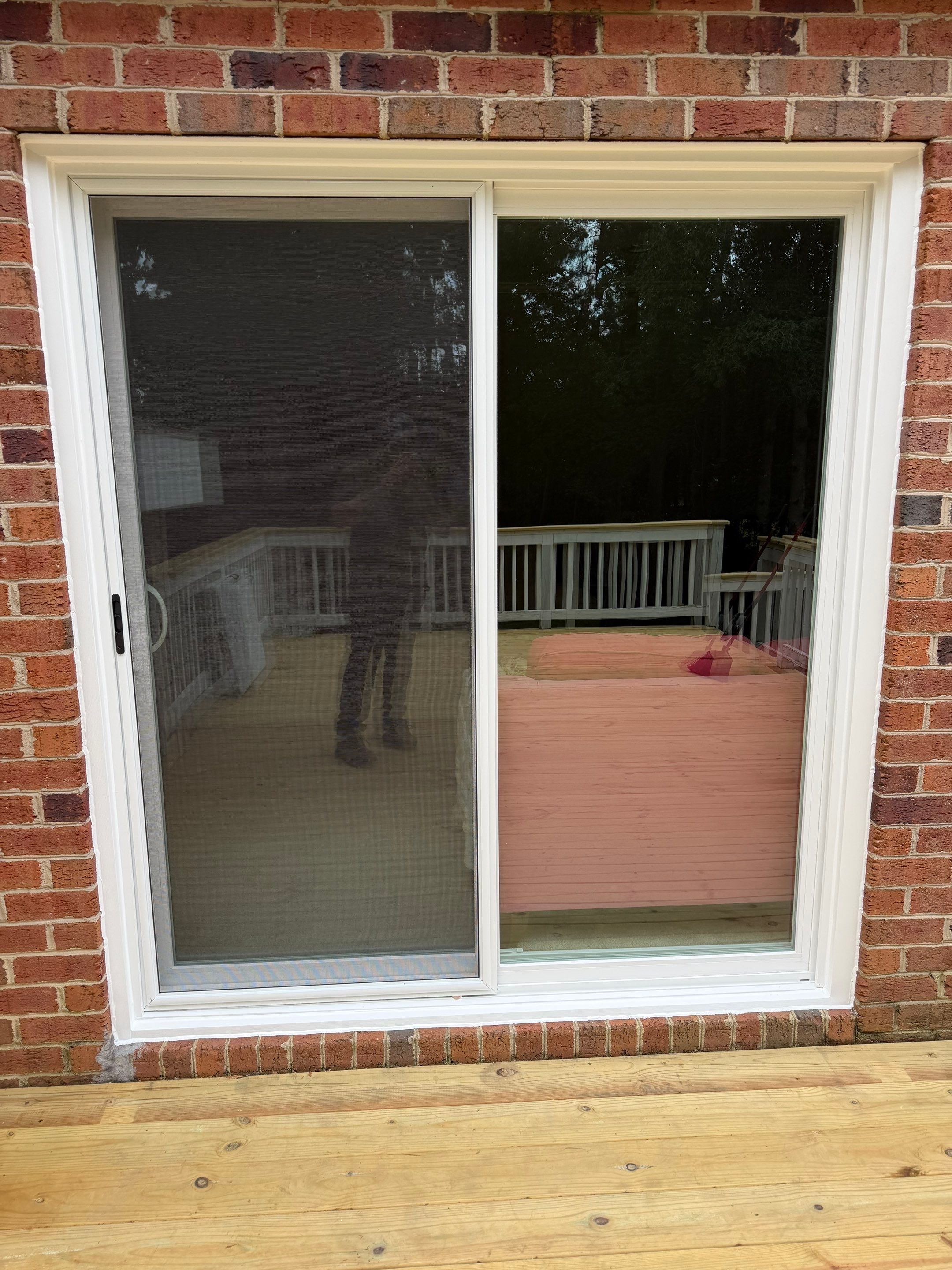 Sliding Glass Door Replacement and Deck Entry in Raleigh by The Remodeling Company