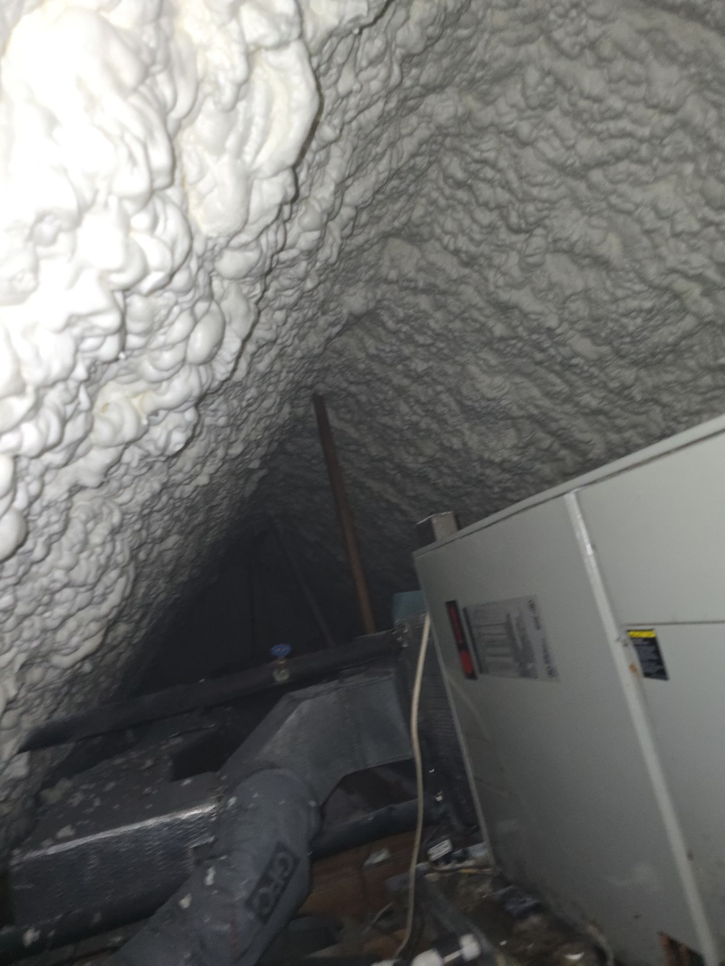 Attic Insulation using open cell spray foam by NYS Foam & Energy