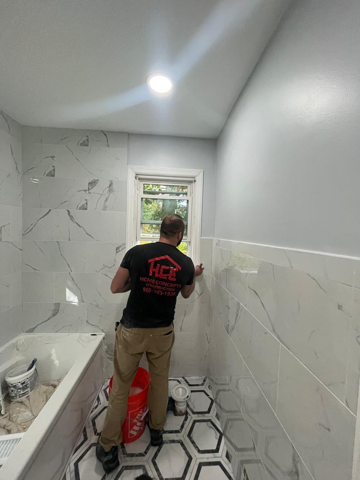 Bathroom Remodel using Tile by Home Concepts Construction