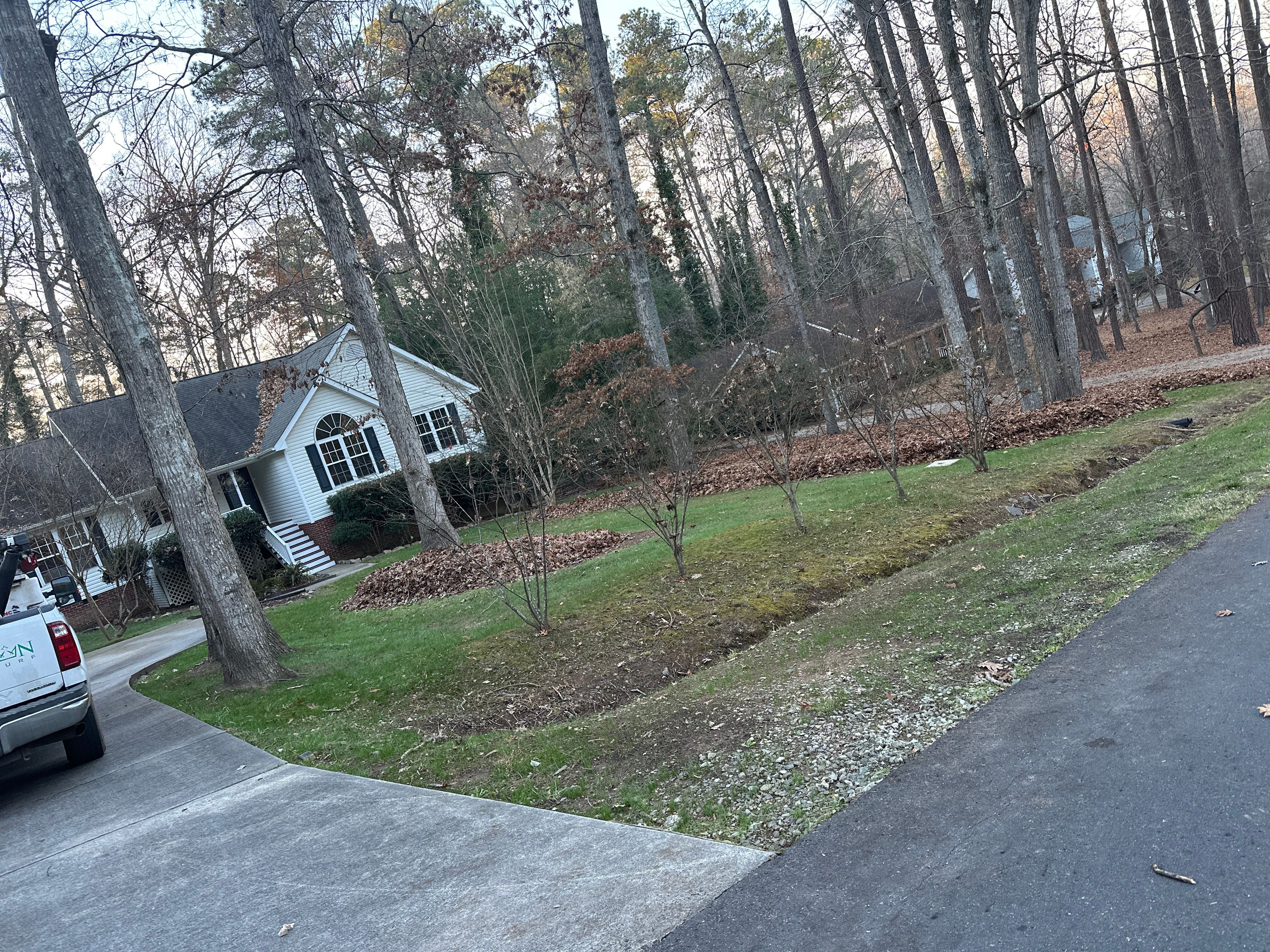 Leaf blowing by Martinez Brother’s Nc Landscaping Inc